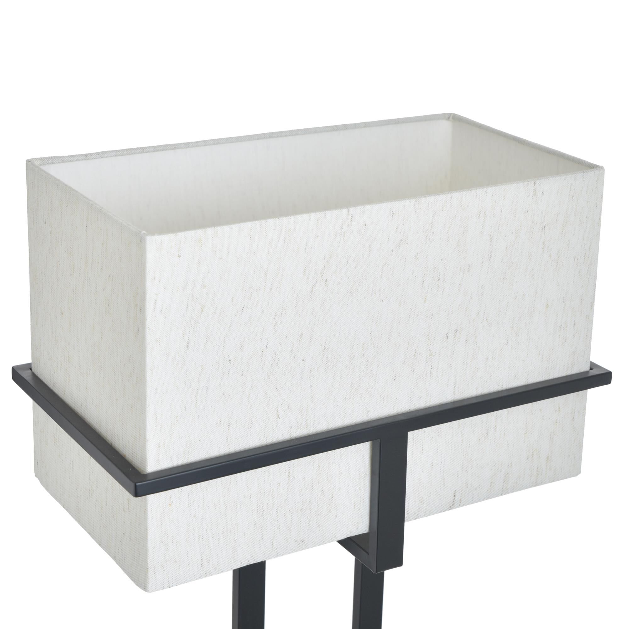 Shown in Black finish and Beige shade