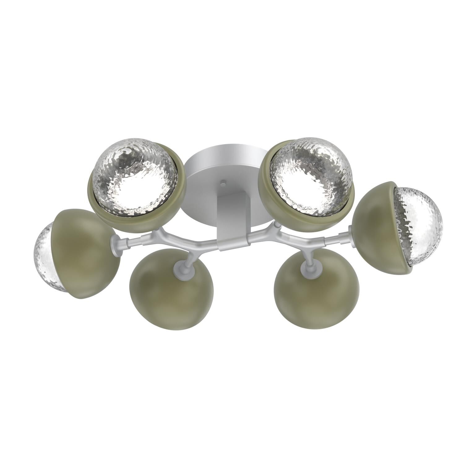 Shown in Classic Silver finish and Clear glass and Sage Green accent