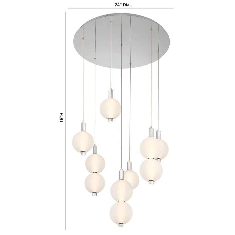 Palmas 30 Inch 7 Light Multi Light Pendant by Eurofase Lighting