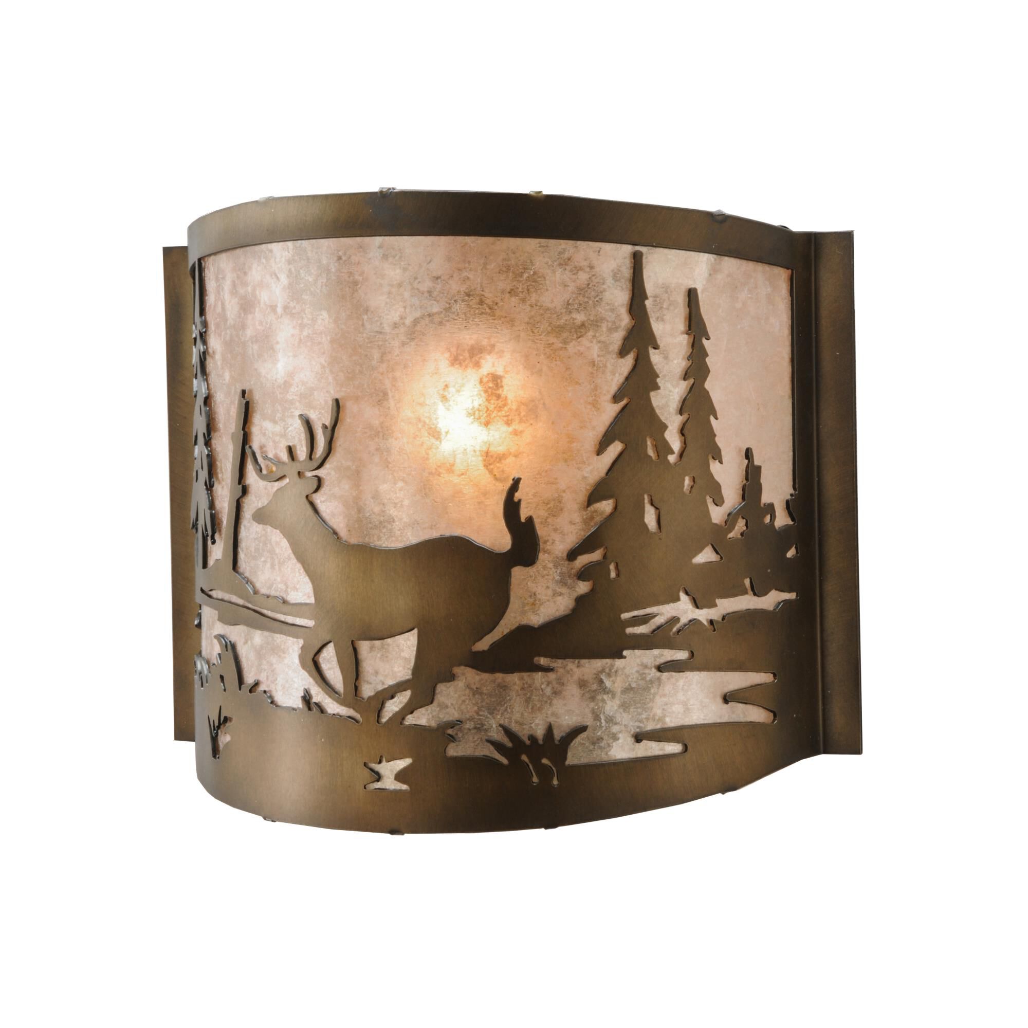 Deer At Lake 11 Inch Wall Sconce by Meyda Lighting