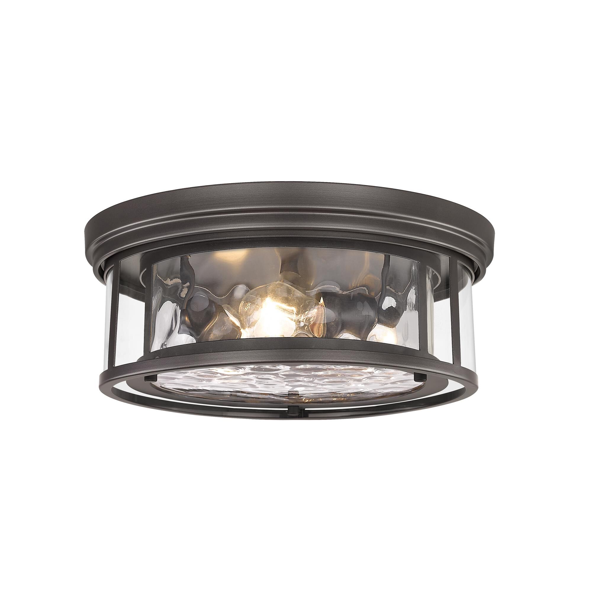 Shown in Bronze finish and Glass shade
