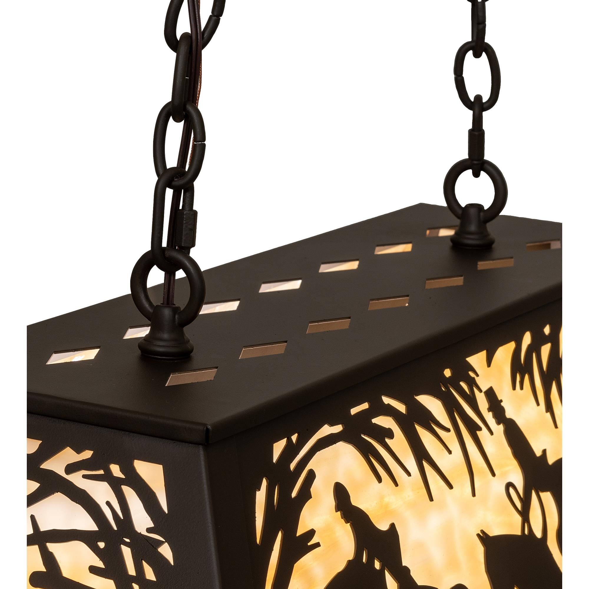 Shown in Oil Rubbed Bronze finish and Beige glass