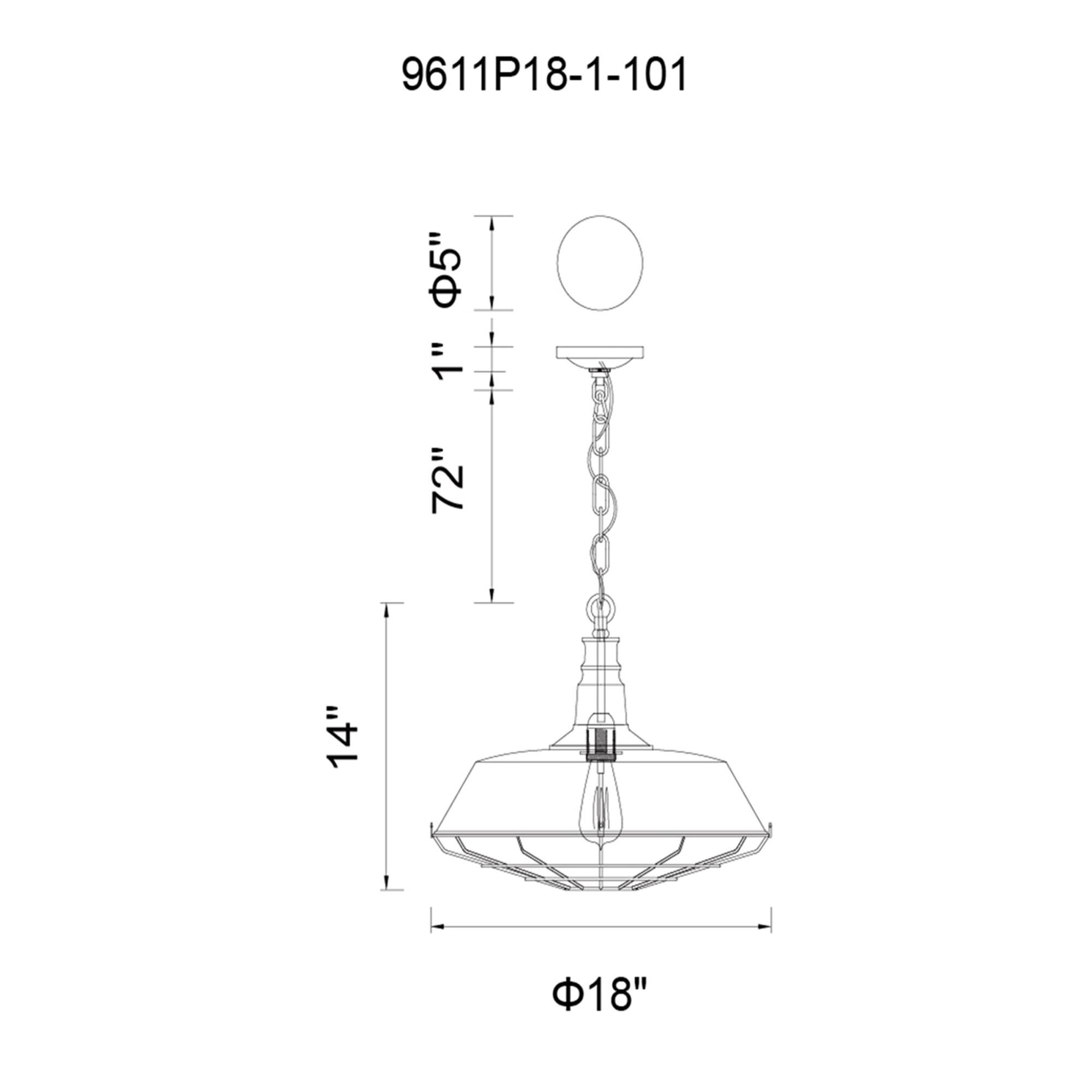 Morgan Large Pendant by CWI Lighting