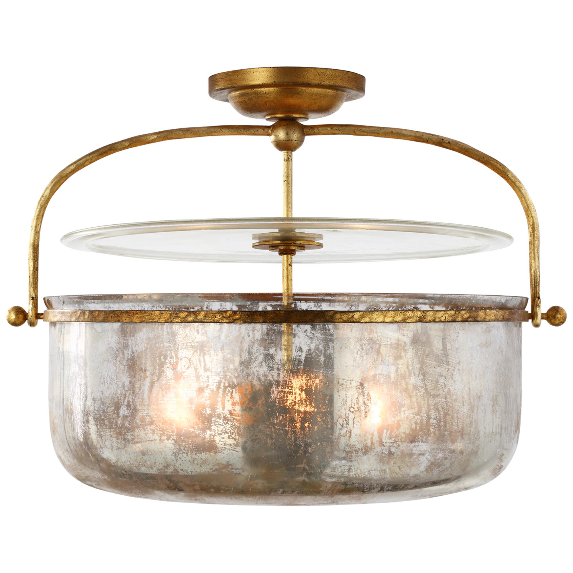 Shown in Gilded Iron finish and Mercury glass