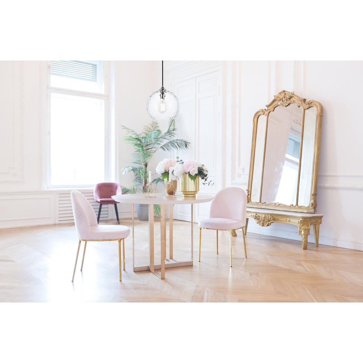 Shown in Chrome finish and Clear glass