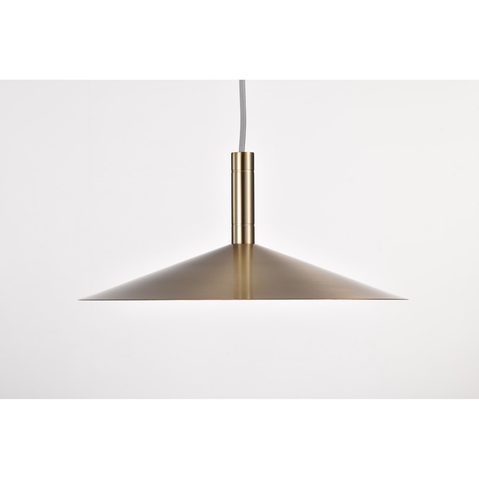 Shown in Burnished Brass finish and Burnished Brass shade