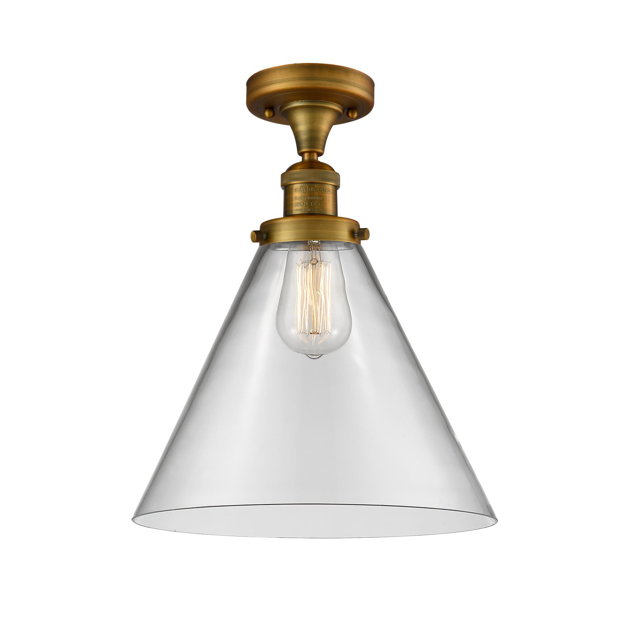 Bruno Marashlian Cone 12 Inch 1 Light Semi Flush Mount by Innovations Lighting