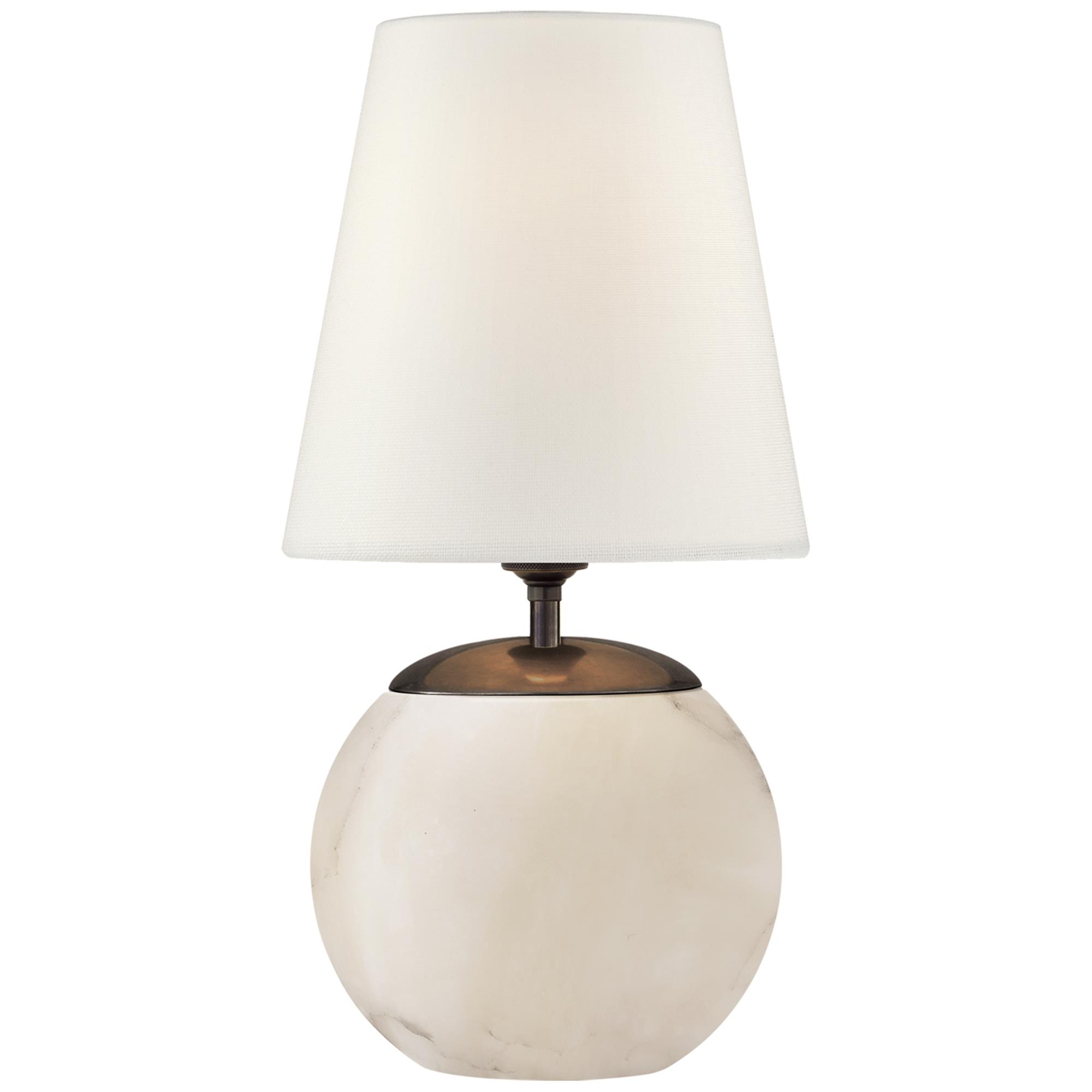Shown in Alabaster finish and Linen shade