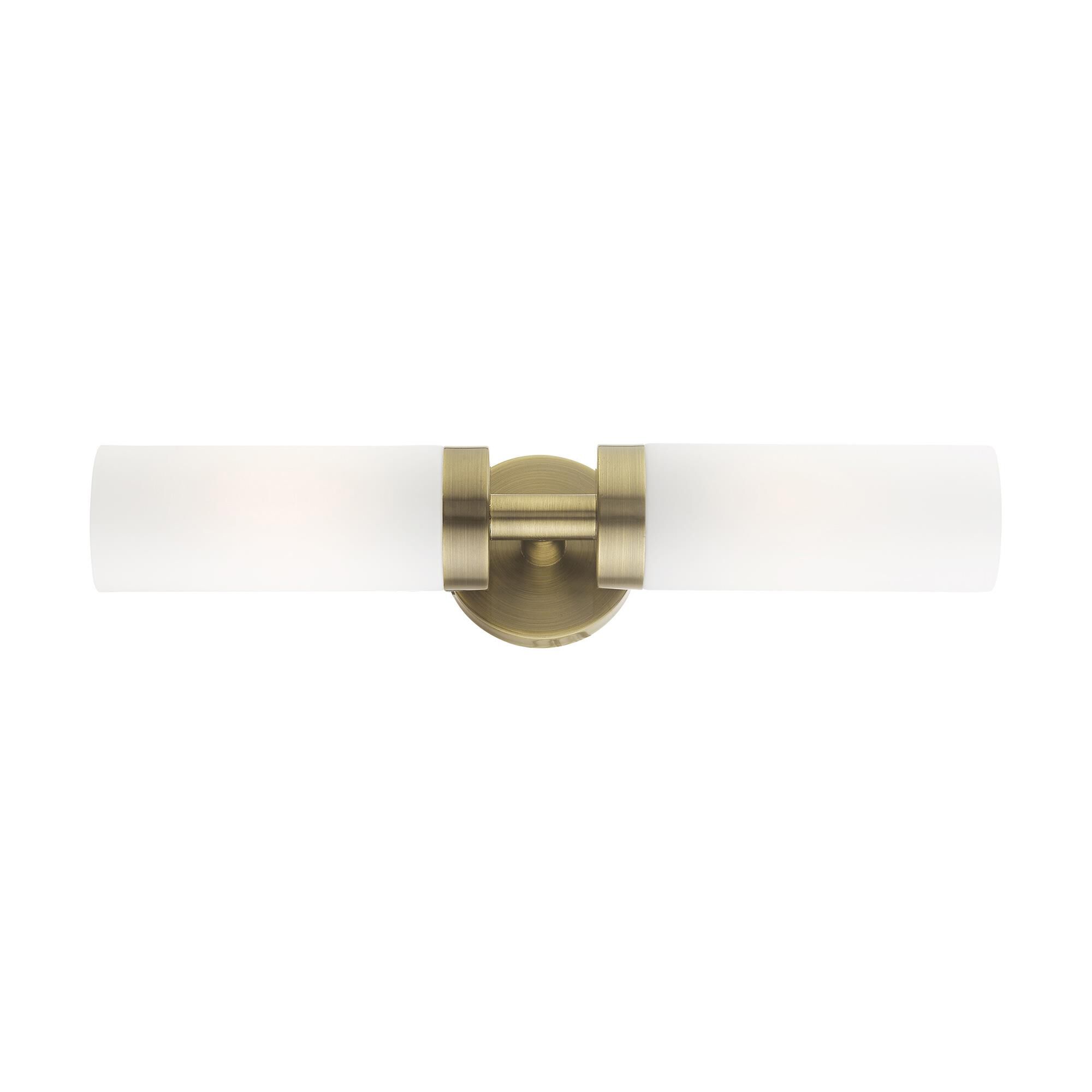 Shown in Antique Brass finish and Hand Blown Satin Opal White glass
