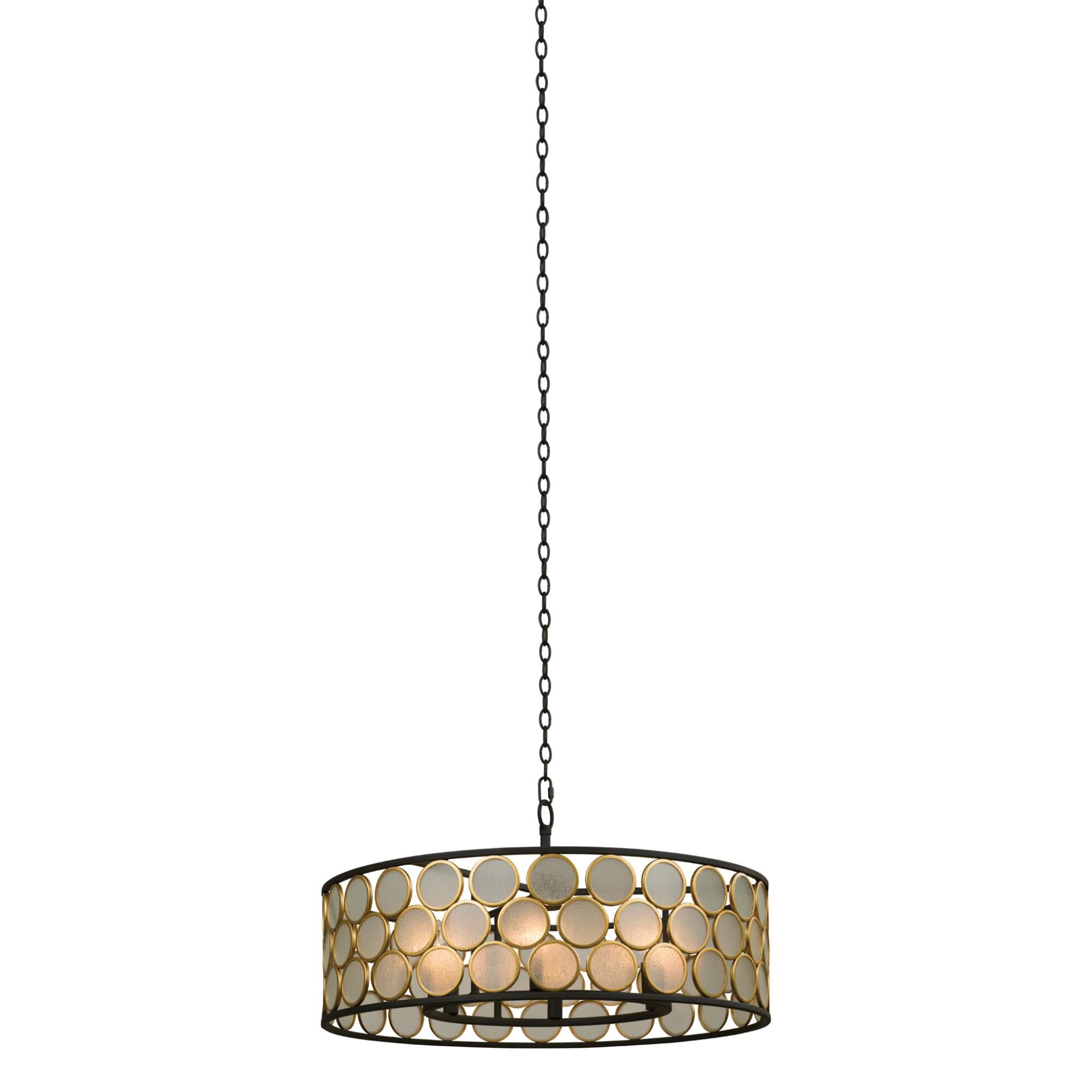 Corsa 28 Inch Cage Pendant by Kalco Lighting
