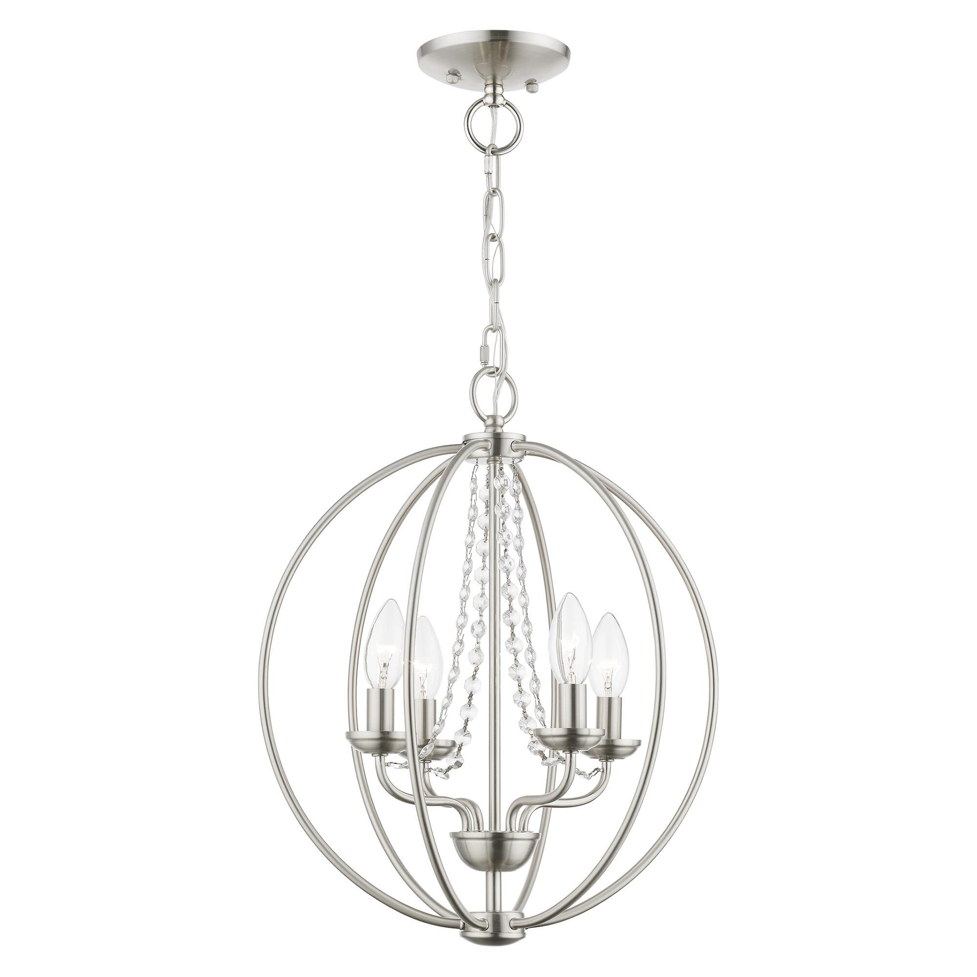 Arabella 15 Inch 4 Light Mini Chandelier by Livex Lighting