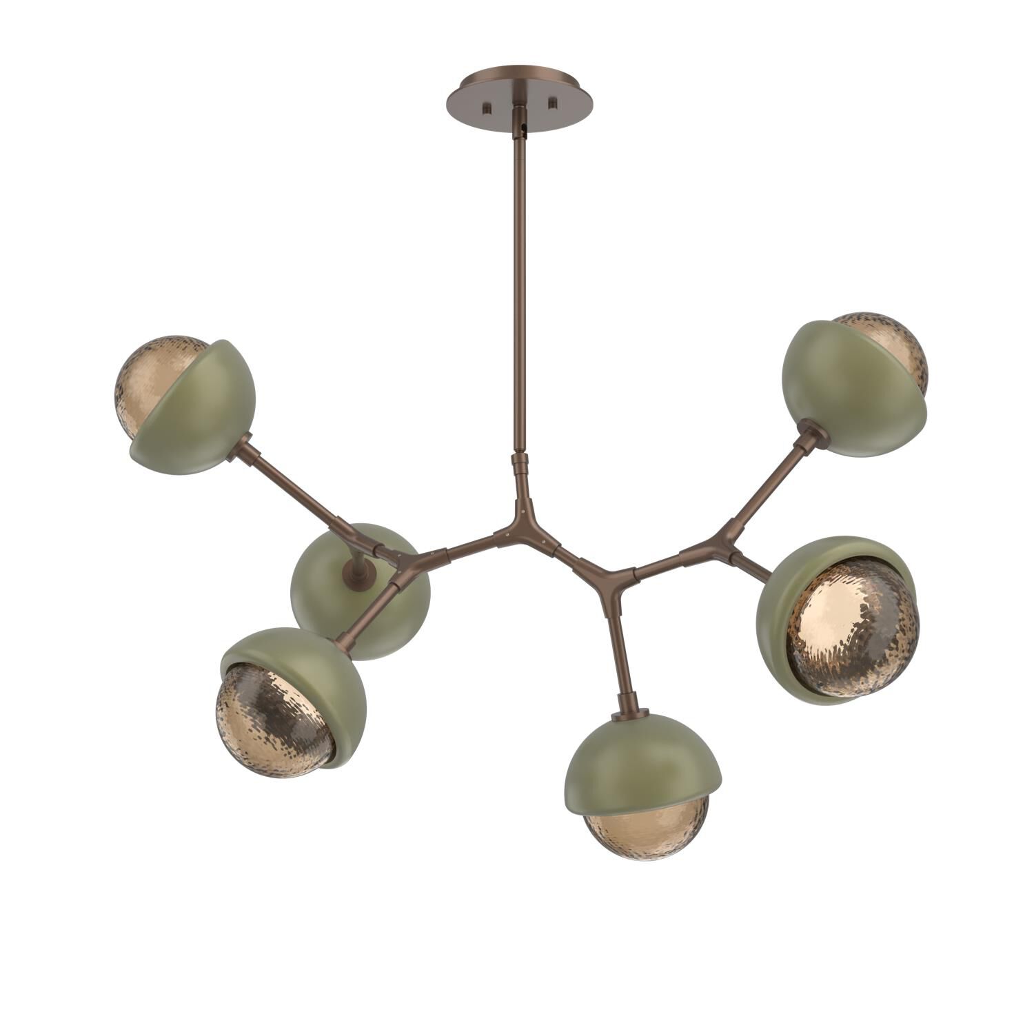 Levi Wilson Cabochon 31 Inch Linear Suspension Light by Hammerton Studio