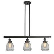 Shown in Oil Rubbed Bronze finish and Clear Fluted glass