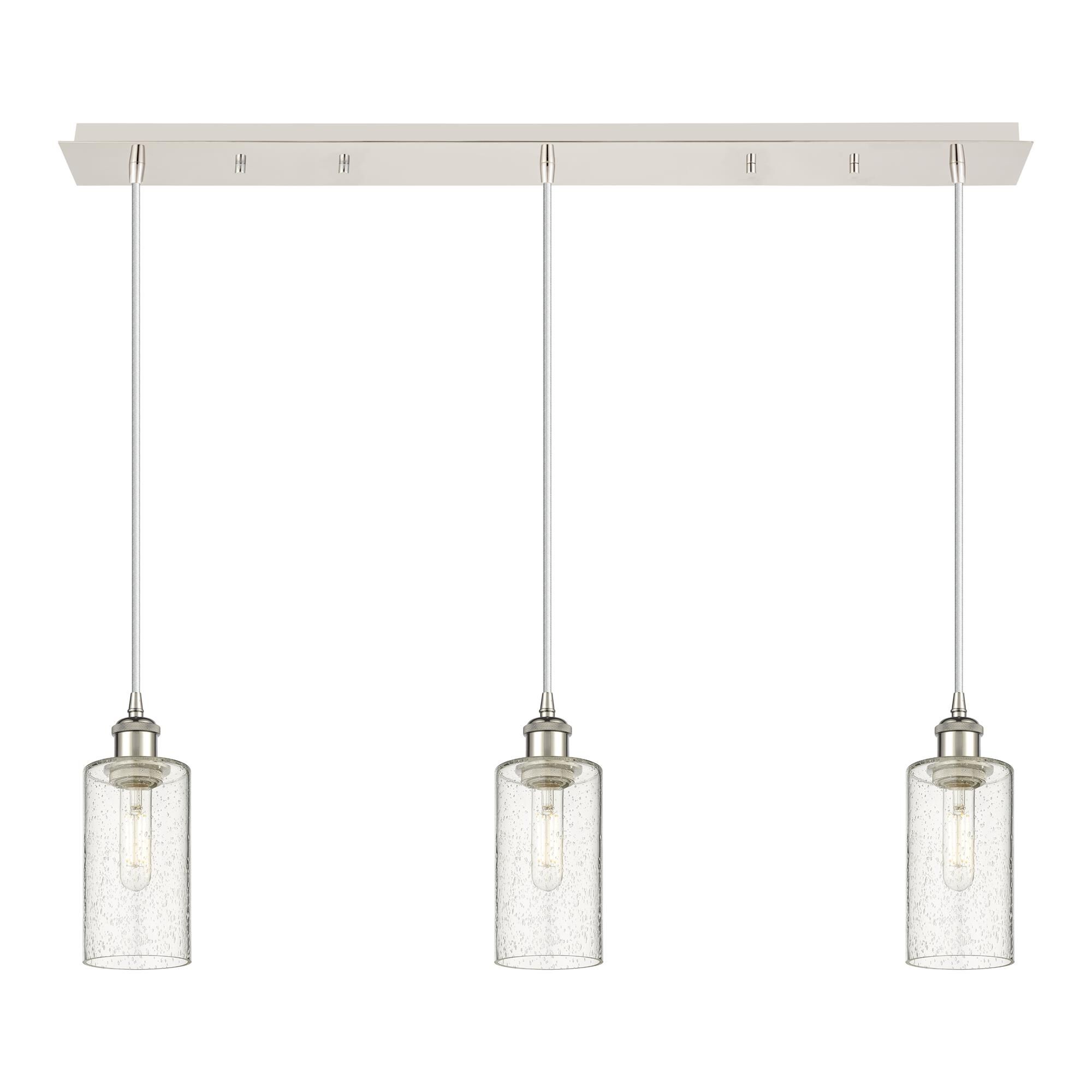 Shown in Polished Nickel finish and Seedy shade