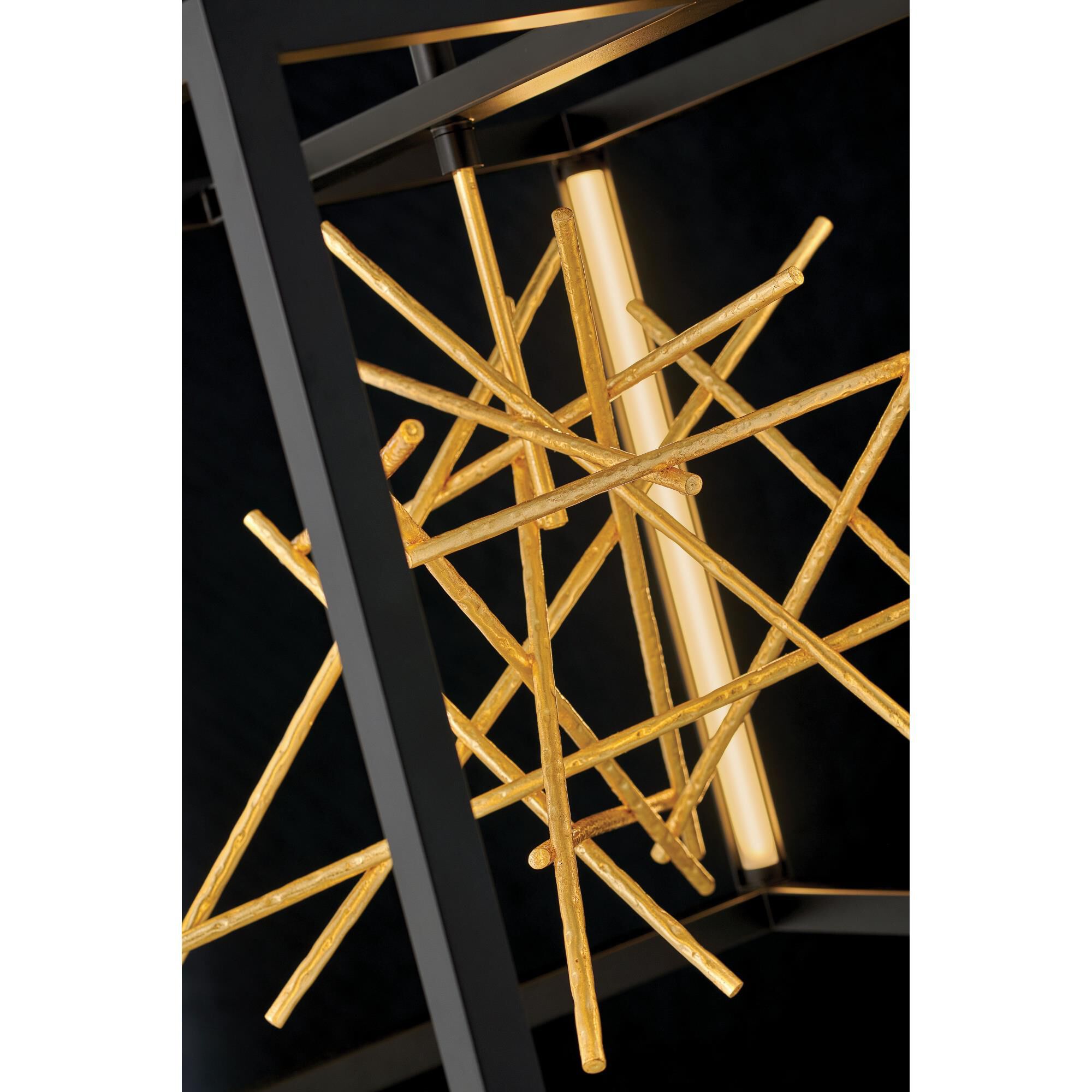 Shown in Black finish and Gilded Gold accent