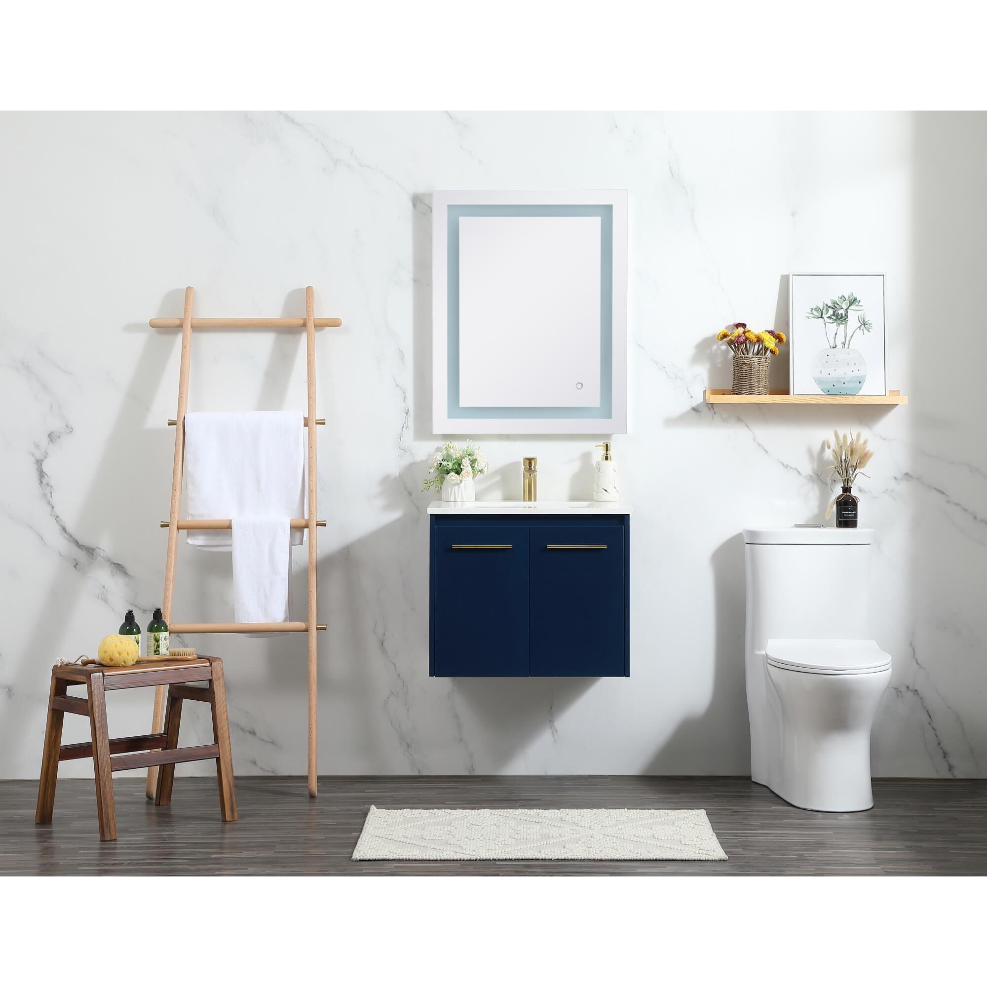 Shown in Blue finish