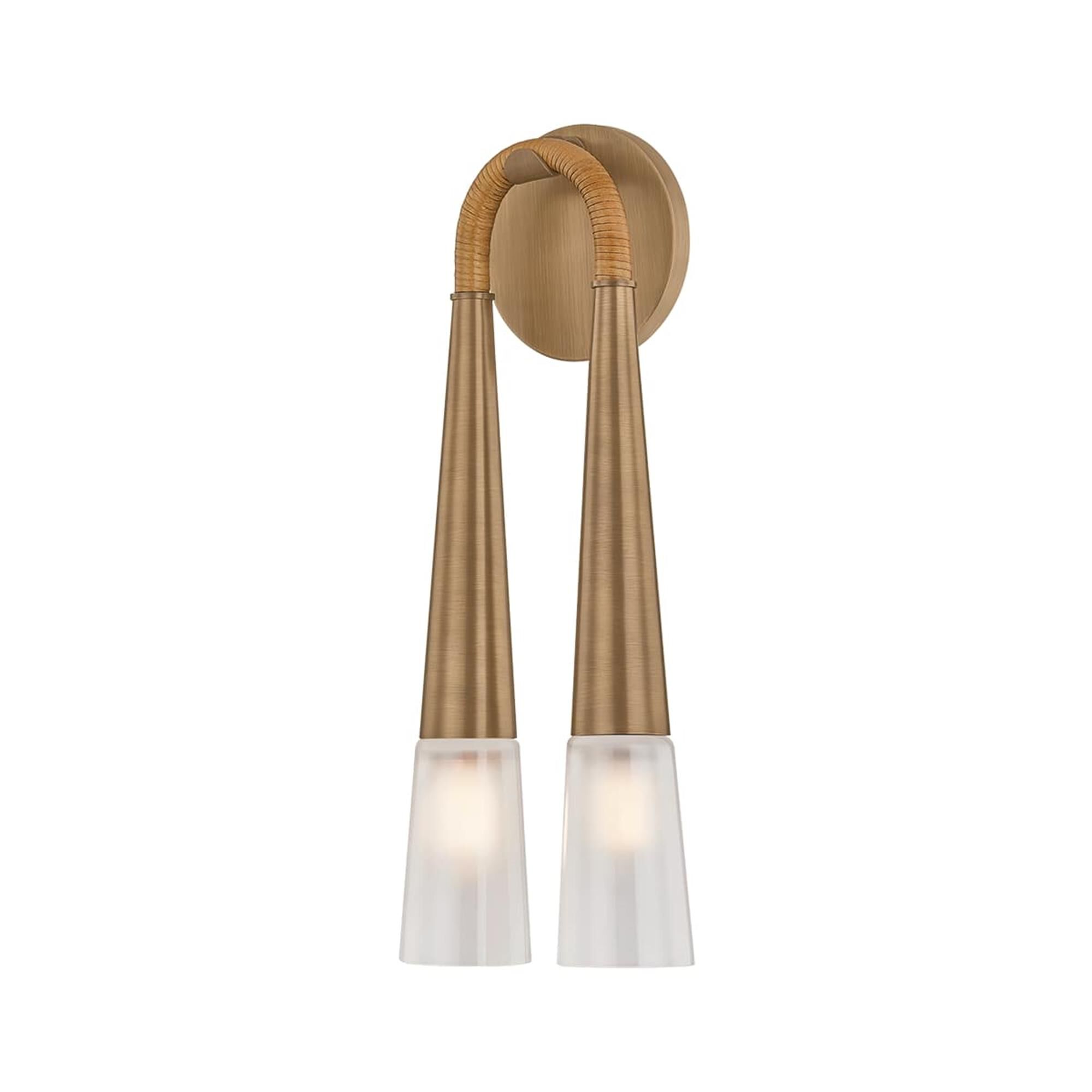 Shown in Patina Brass finish and Clear Etched shade