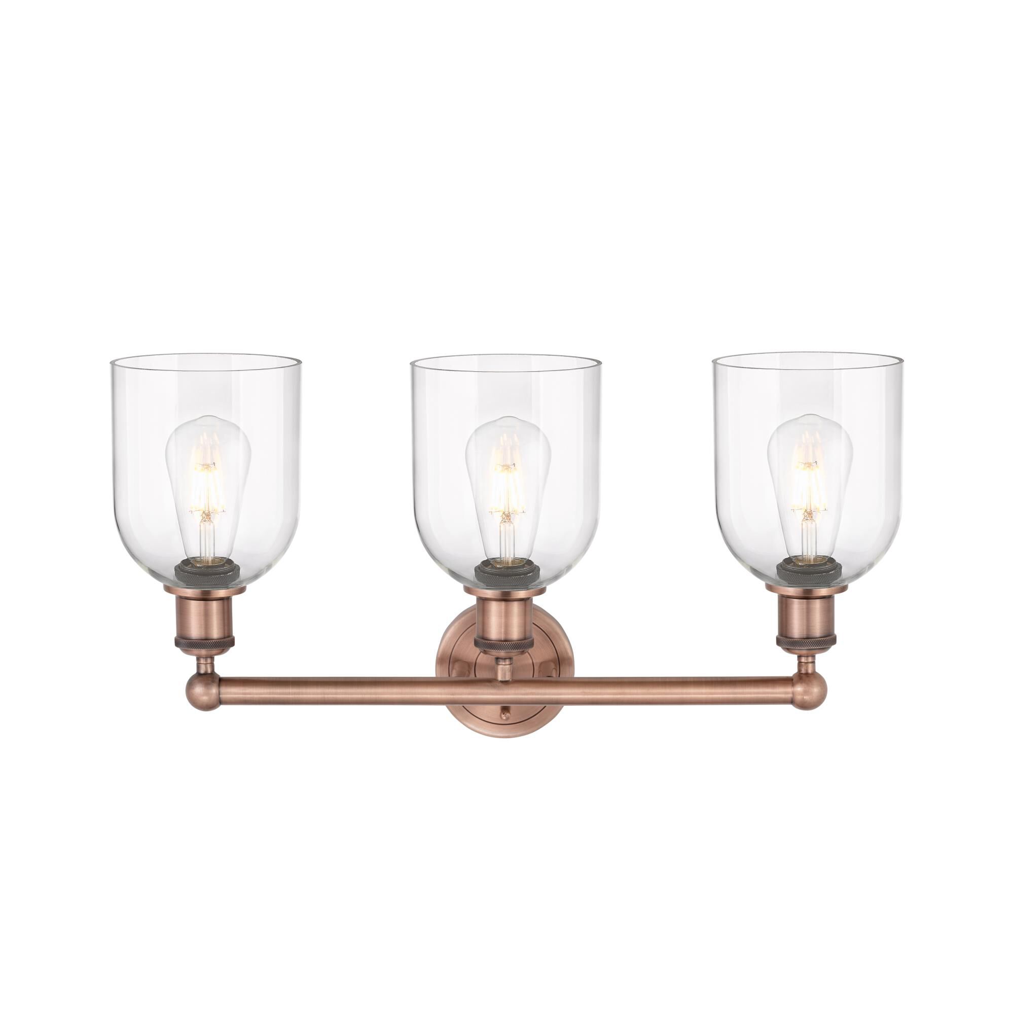 Shown in Antique Copper finish and Clear glass