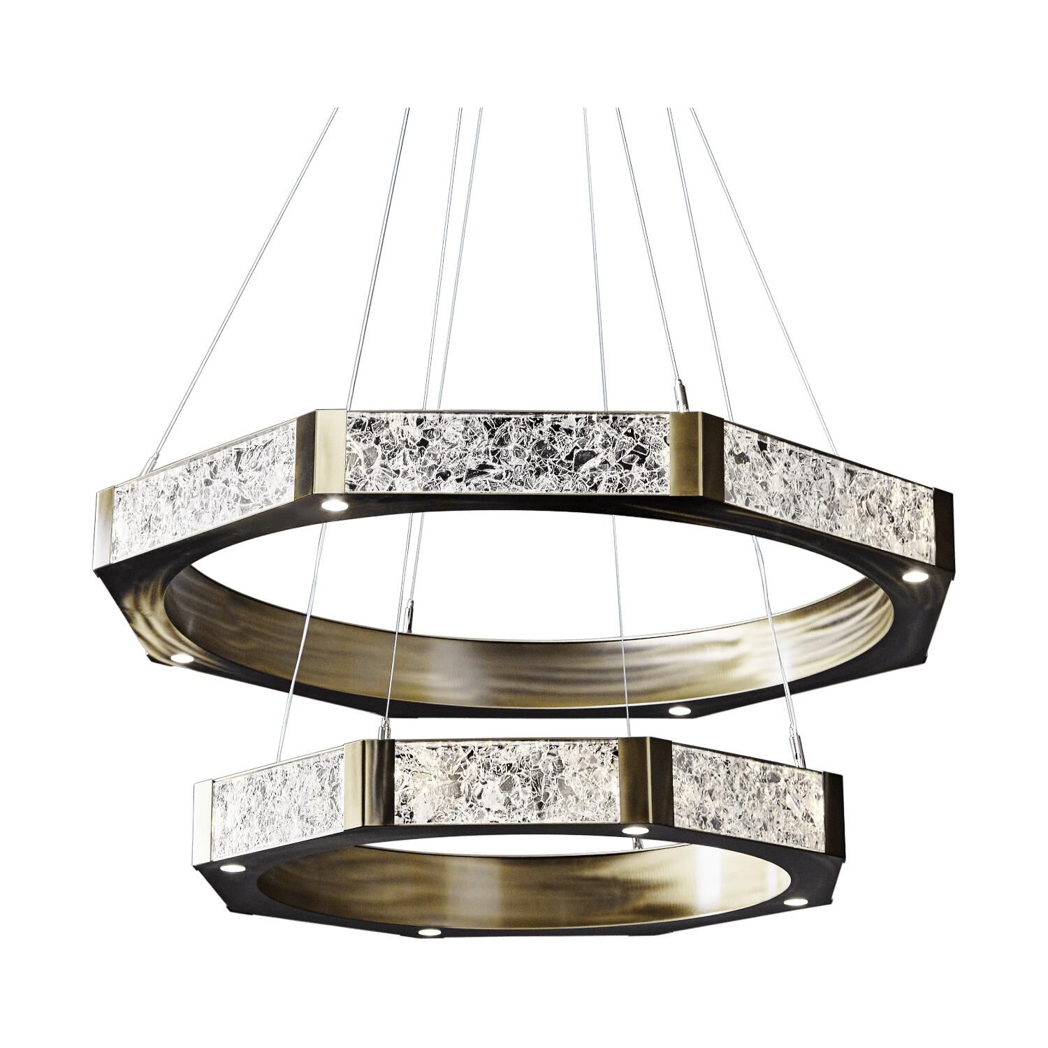Levi Wilson Glacier 46 Inch 40 Light LED Chandelier,
