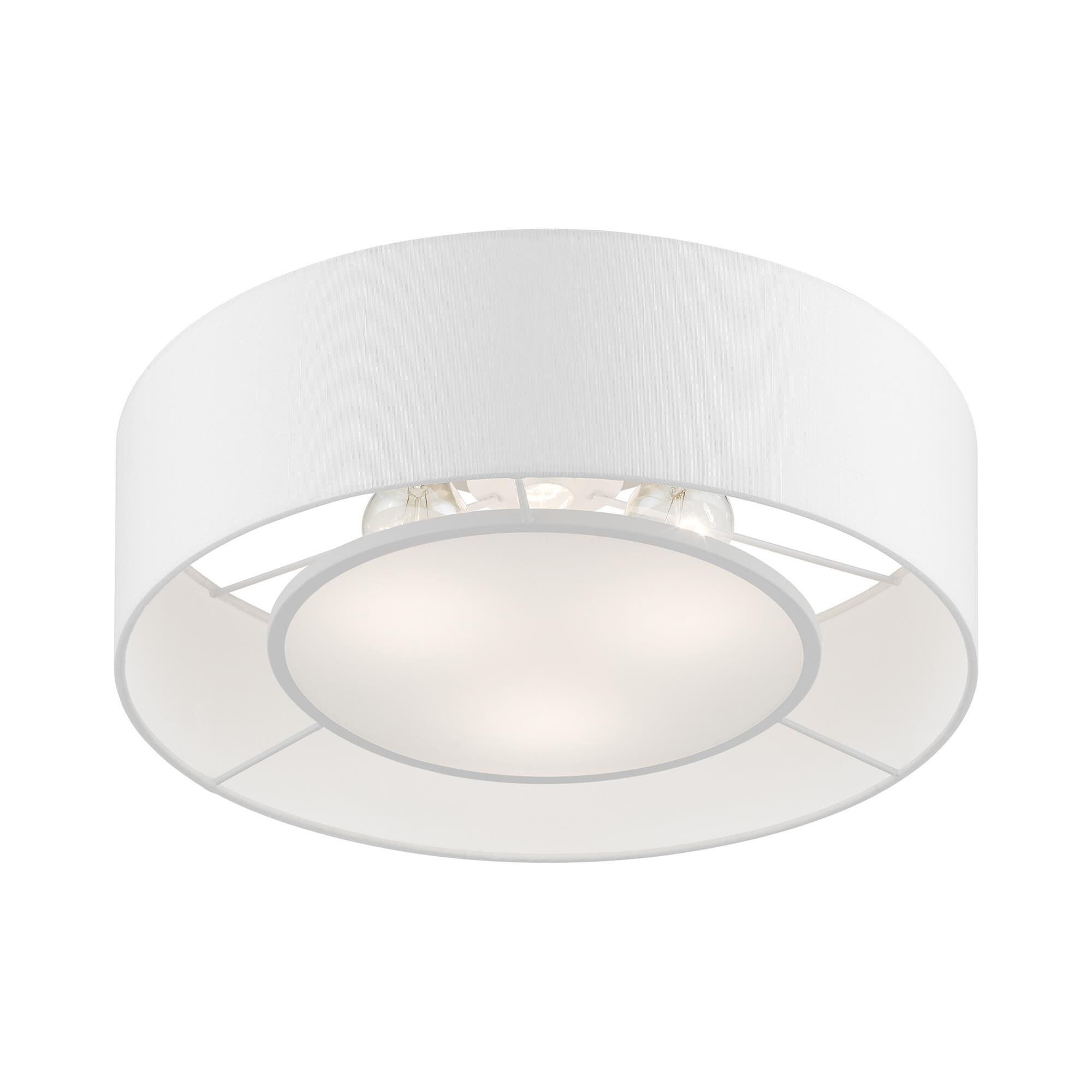 Gilmore 17 Inch 3 Light Semi Flush Mount by Livex Lighting