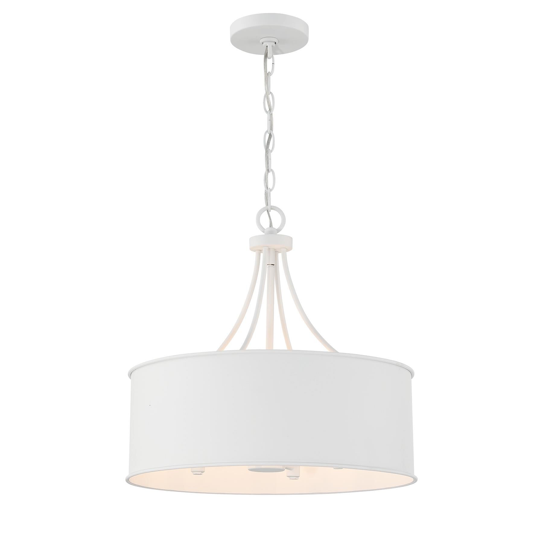 Shown in Bisque White finish and Metal shade