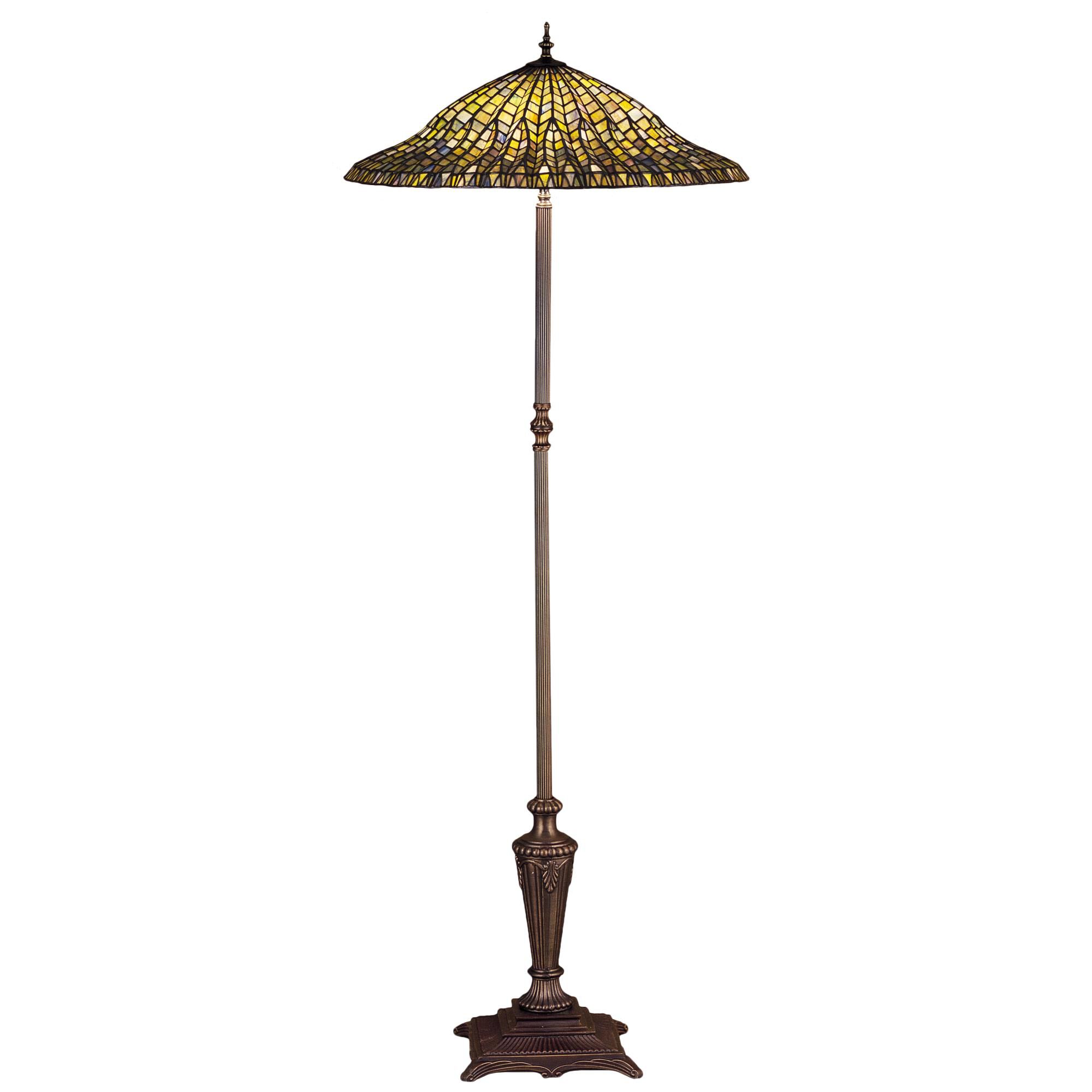 Shown in Mahogany Bronze finish and Emerald-Garnet-Cobalt-Sapphire glass