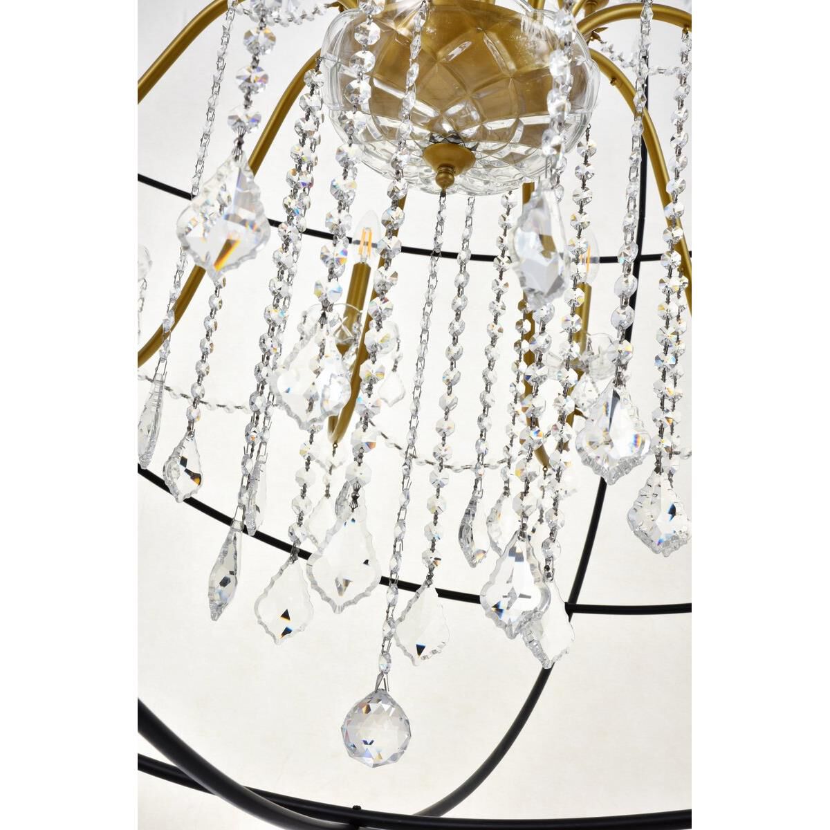 Shown in Black And Gold finish and Clear Royal Cut crystal