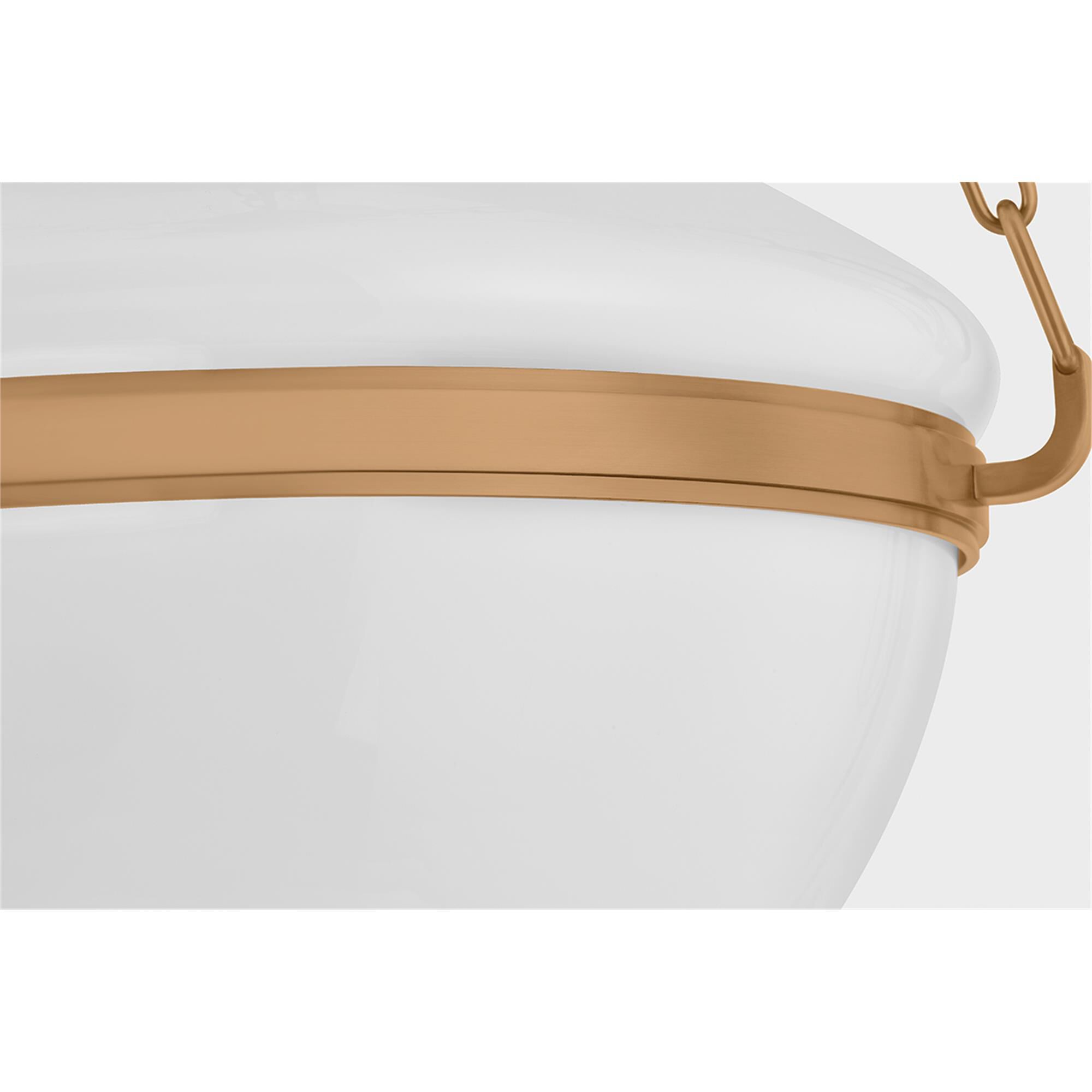 Shown in Patina Brass finish and Opal Glossy glass