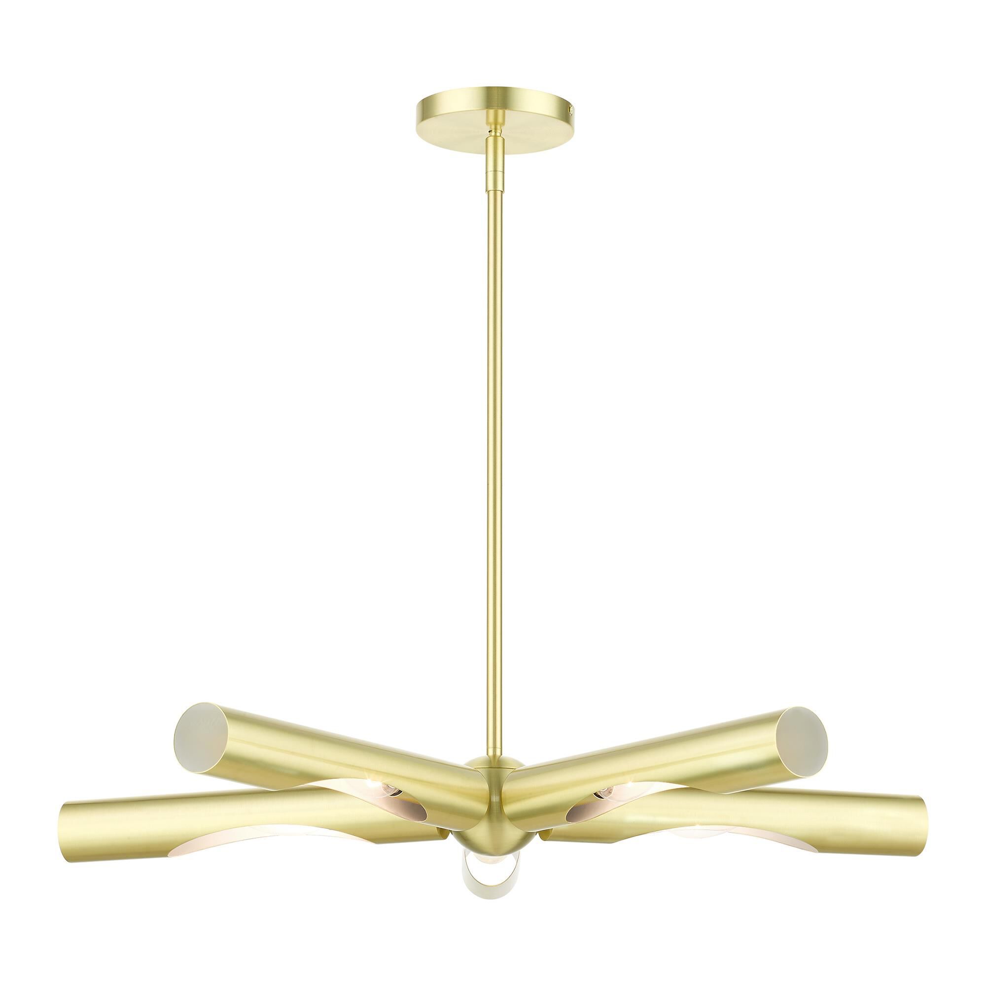Shown in Satin Brass finish and Hand Welded Satin Brass shade
