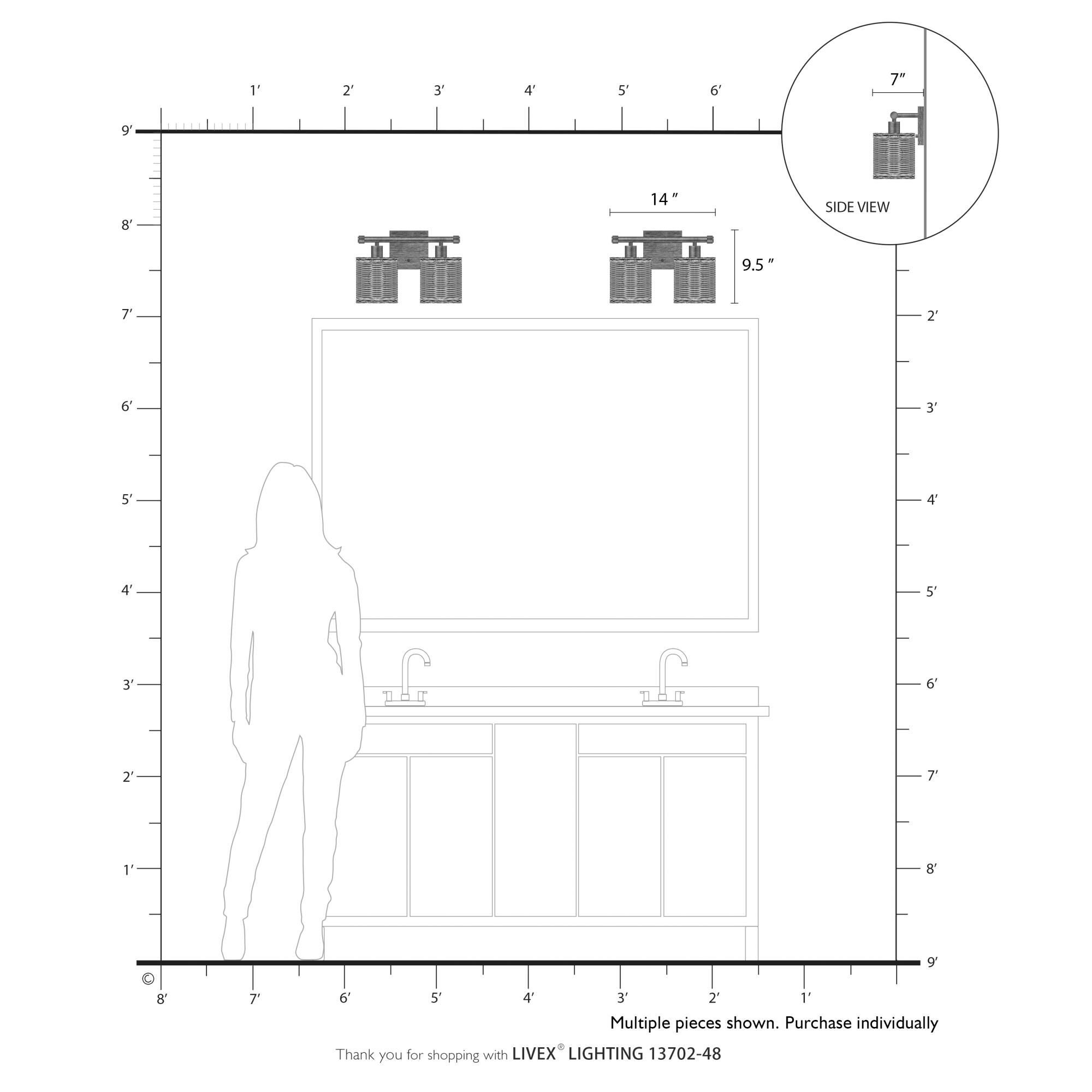 Weavington 14 Inch Bath Vanity Light by Livex Lighting