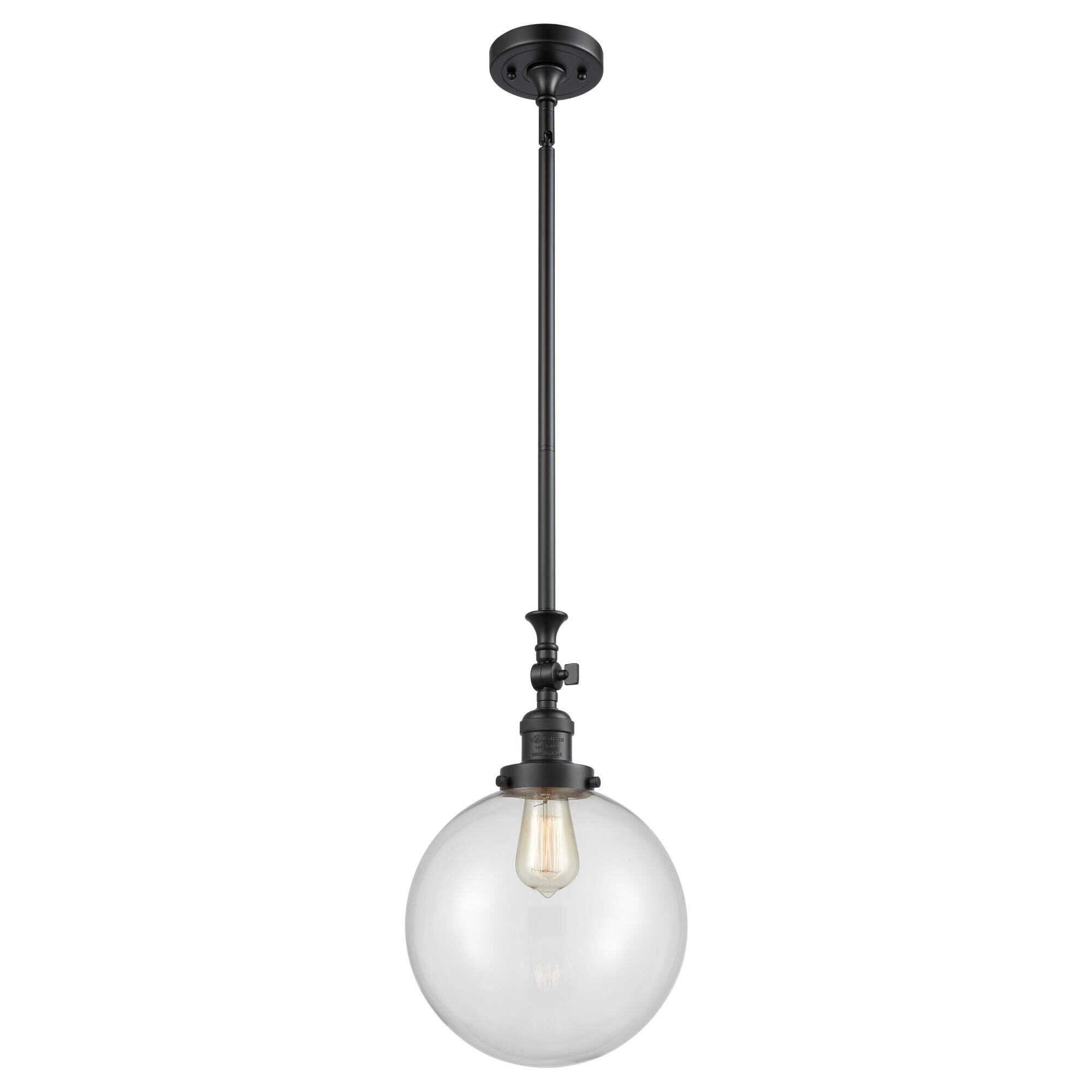 Shown in Matte Black finish and Clear glass