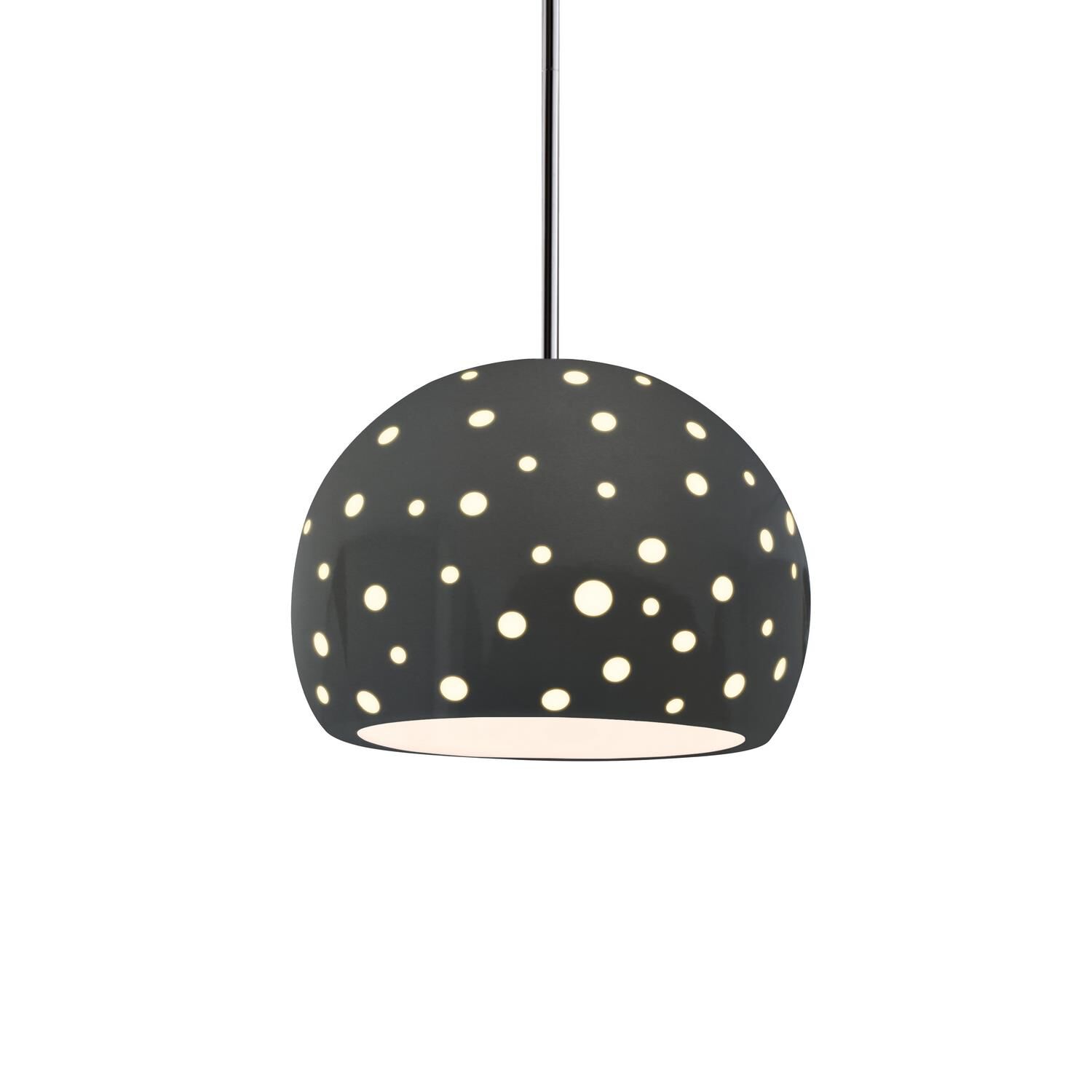Perforated Globe 10 Inch Large Pendant by Justice Design Group