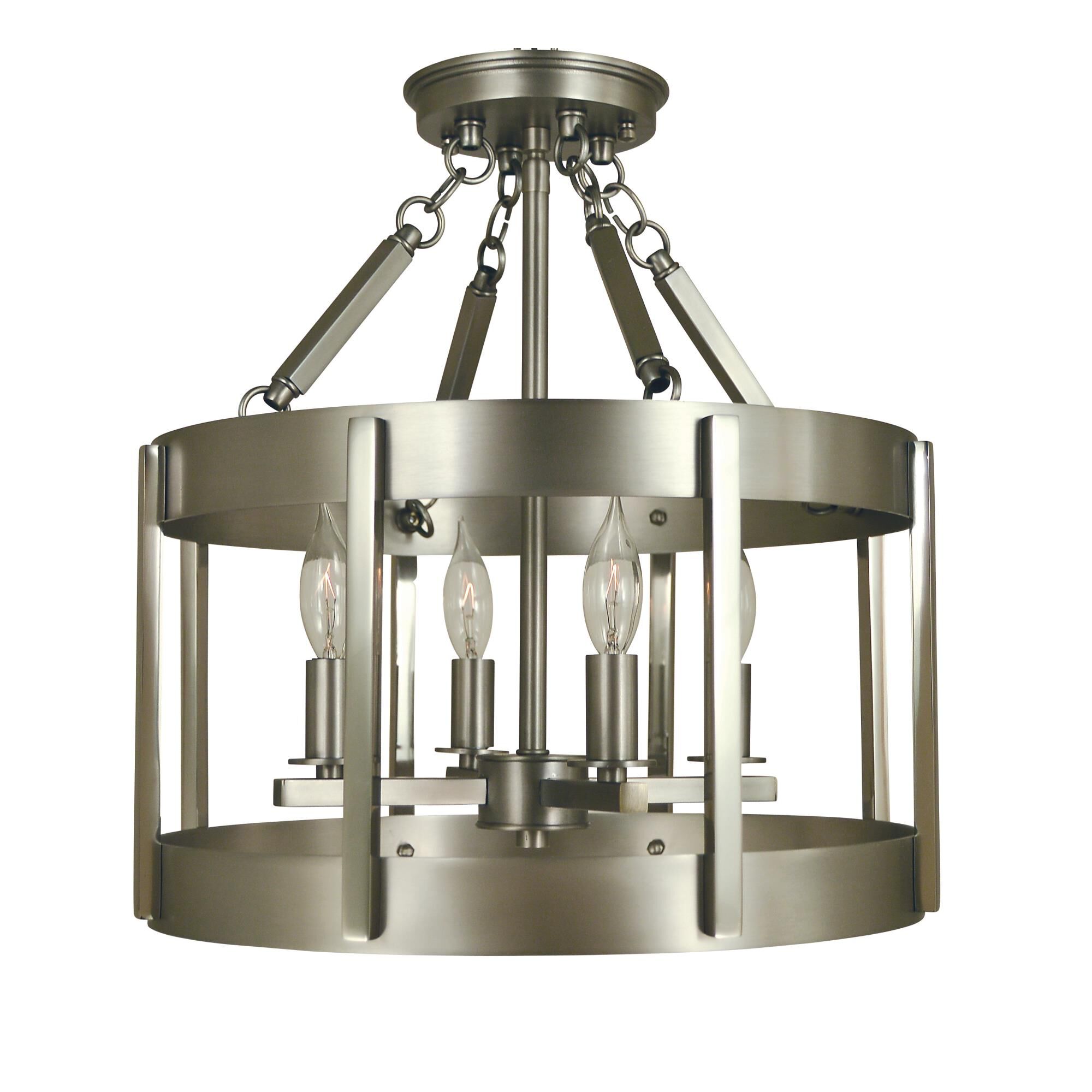 Pantheon 14 Inch 4 Light Semi Flush Mount by Framburg