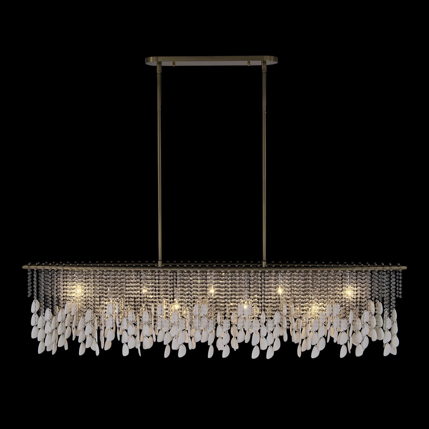 Shown in Brushed Champagne Gold finish and Clear crystal