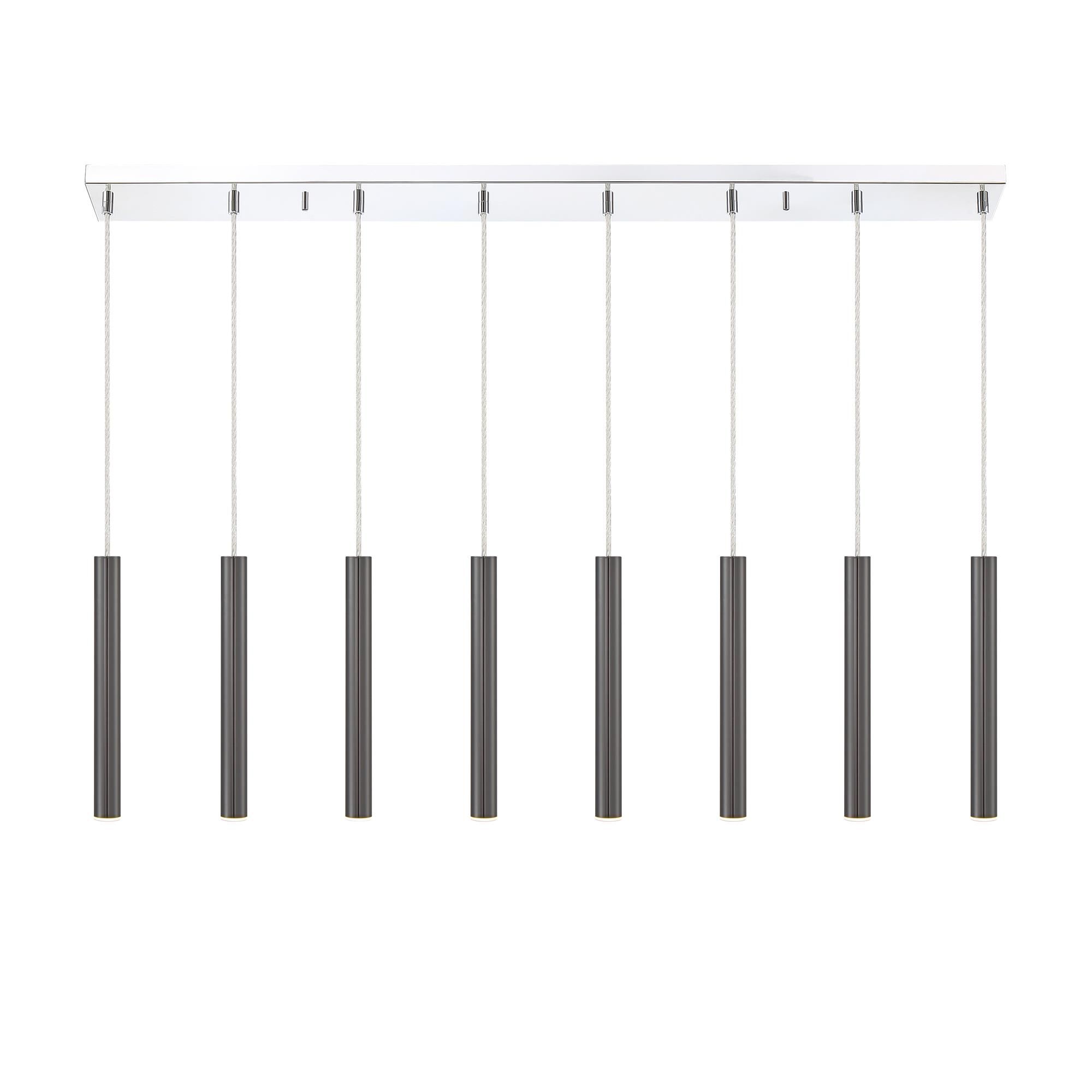 Shown in Chrome finish and Steel glass and Steel shade