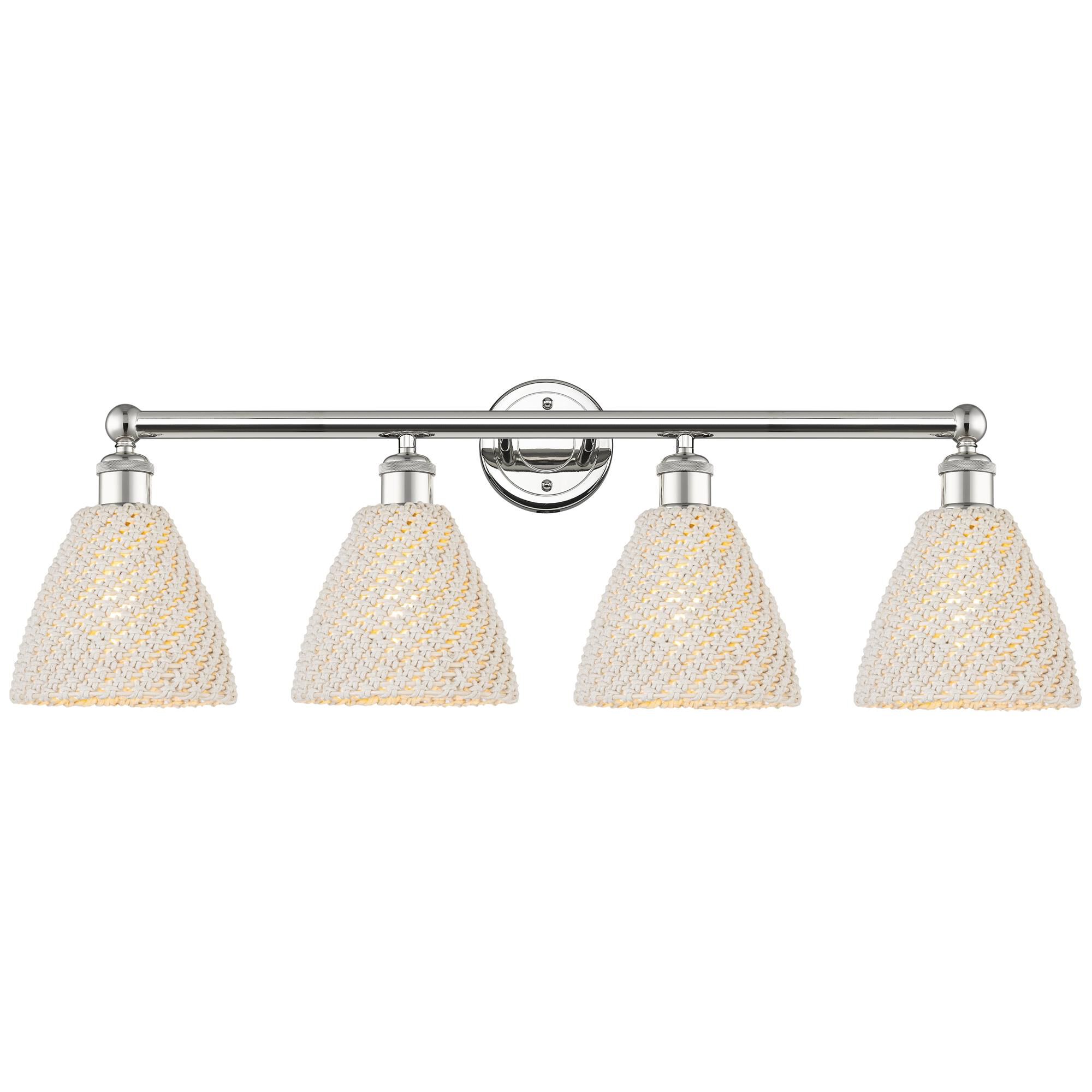 Shown in Polished Nickel finish and Natural shade