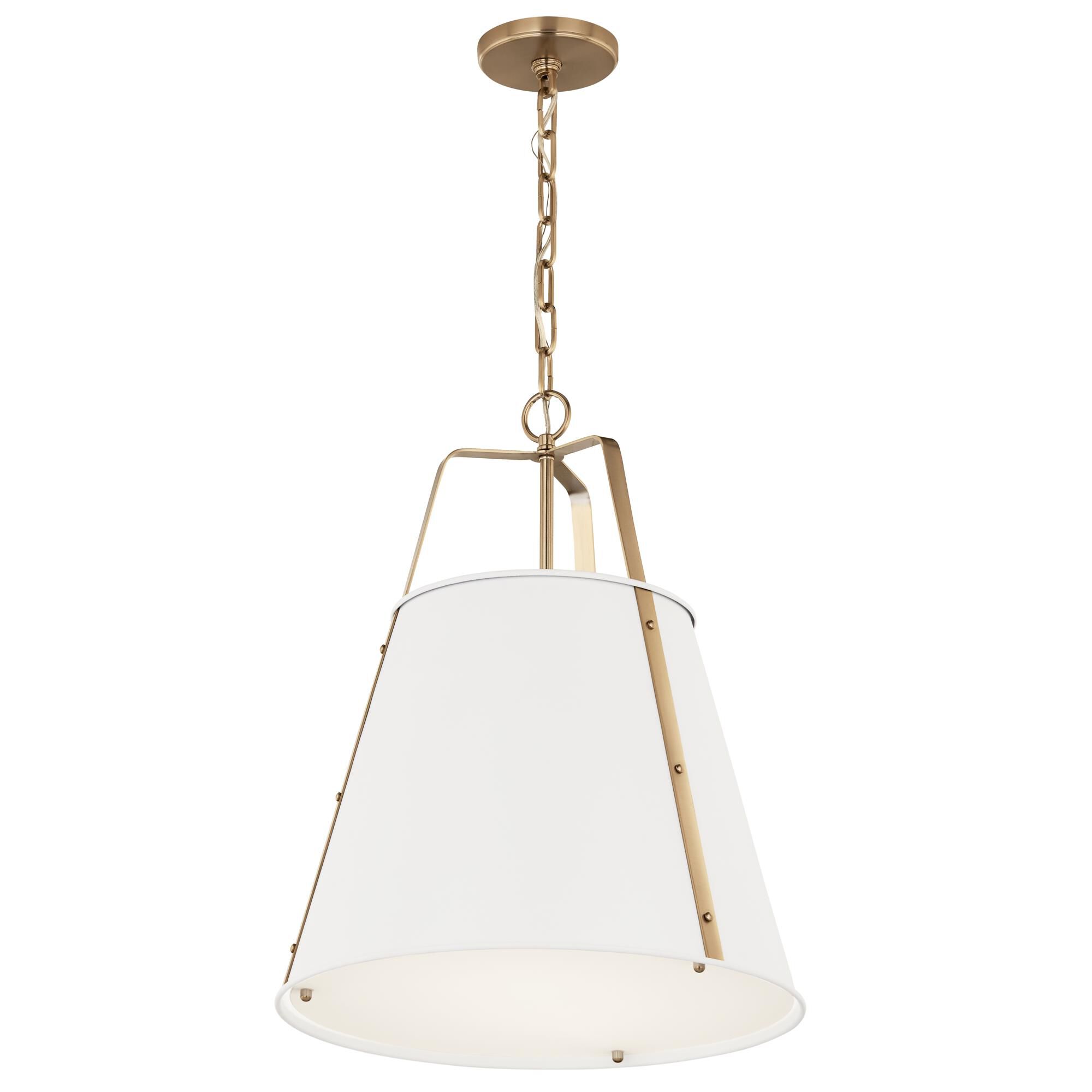 Shown in White finish and Clear Satin Etched With Painted White Inside glass and Metal,Cone,Smooth shade