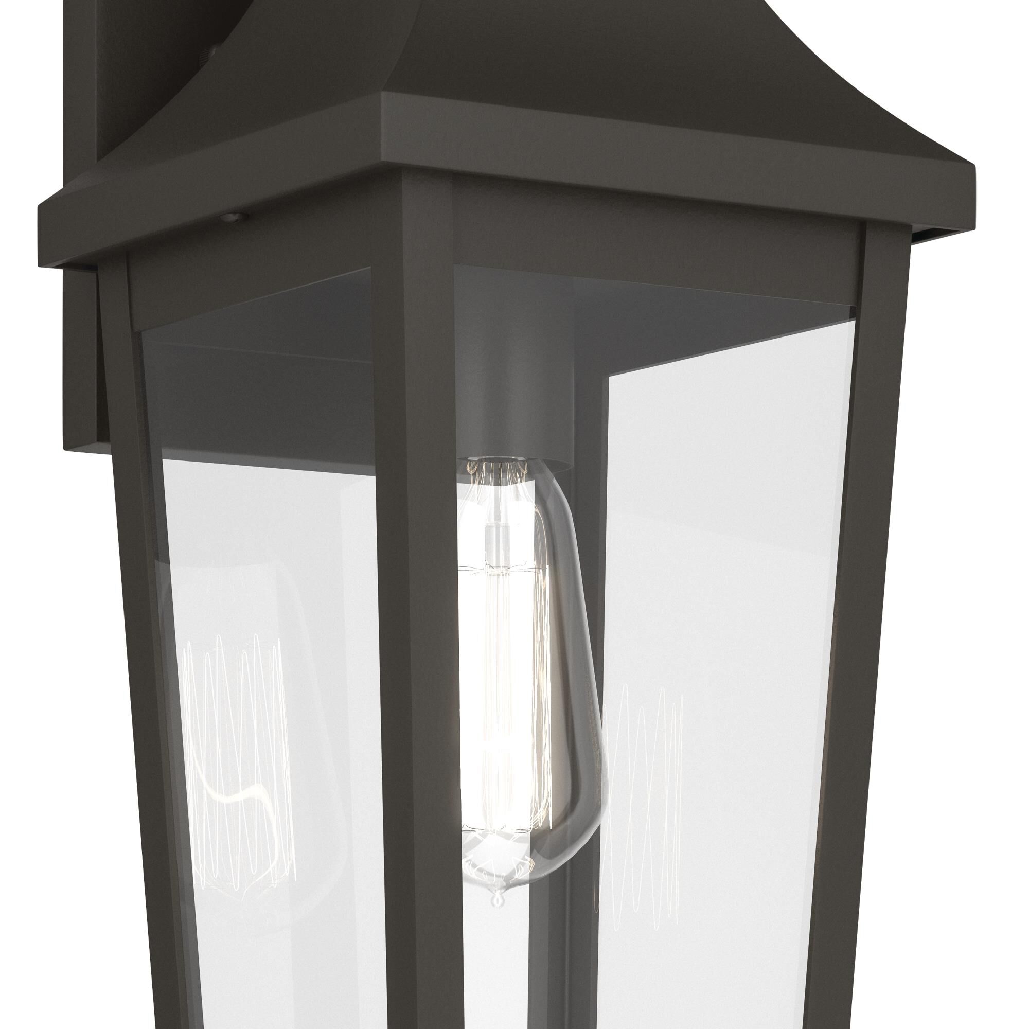 Shown in Olde Bronze finish and Clear glass