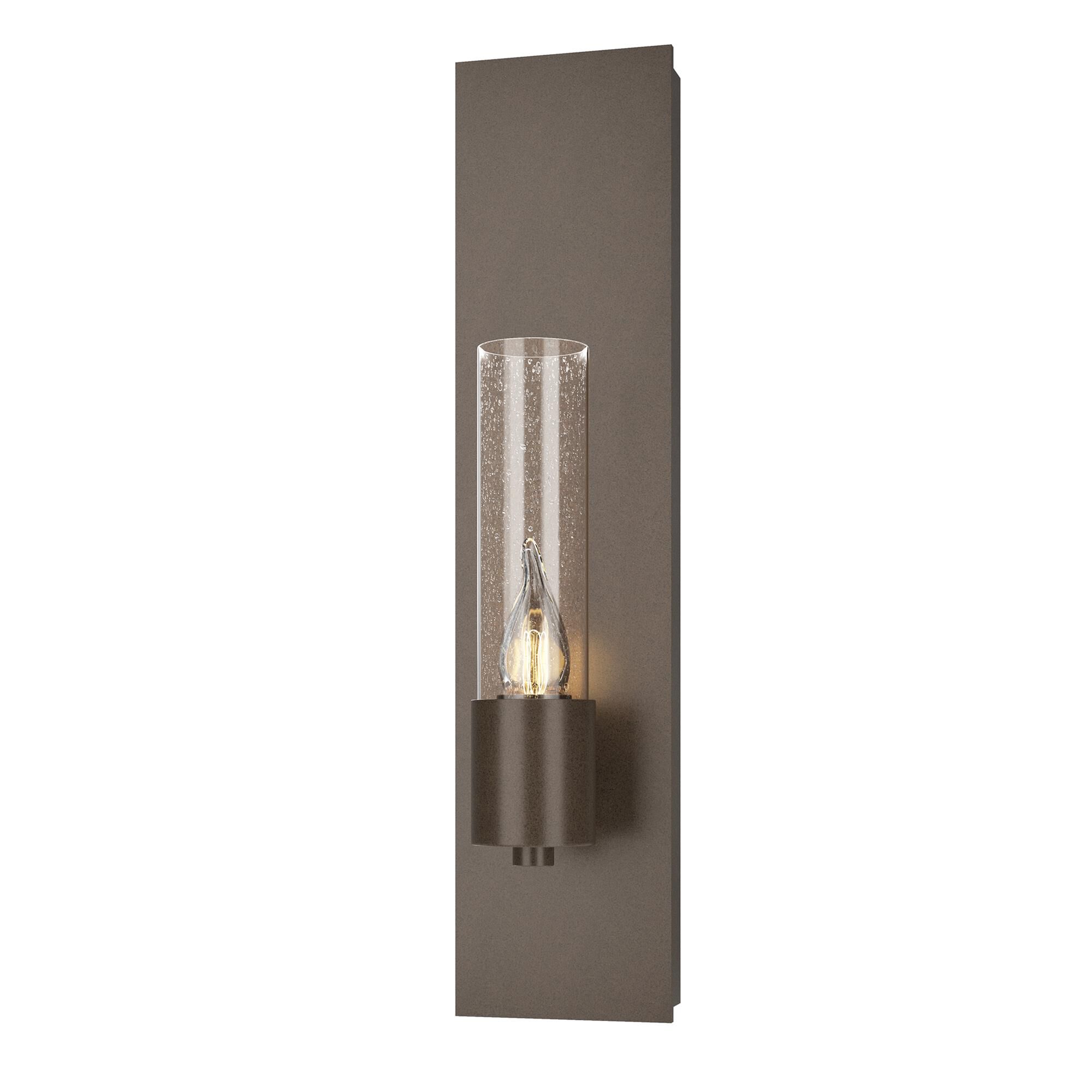 Shown in Bronze finish and Seeded Clear  glass