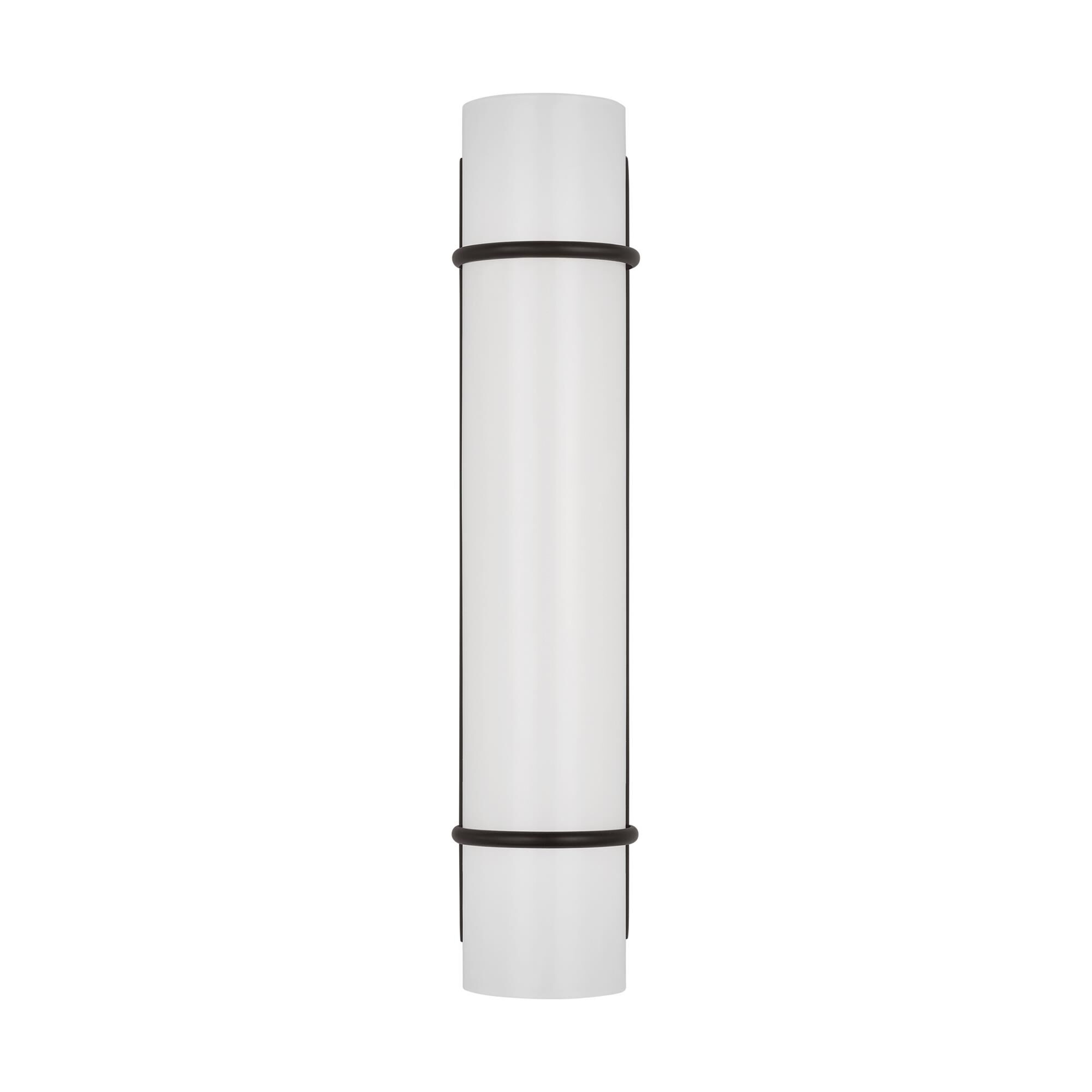 Shown in Aged Iron finish and Milk glass
