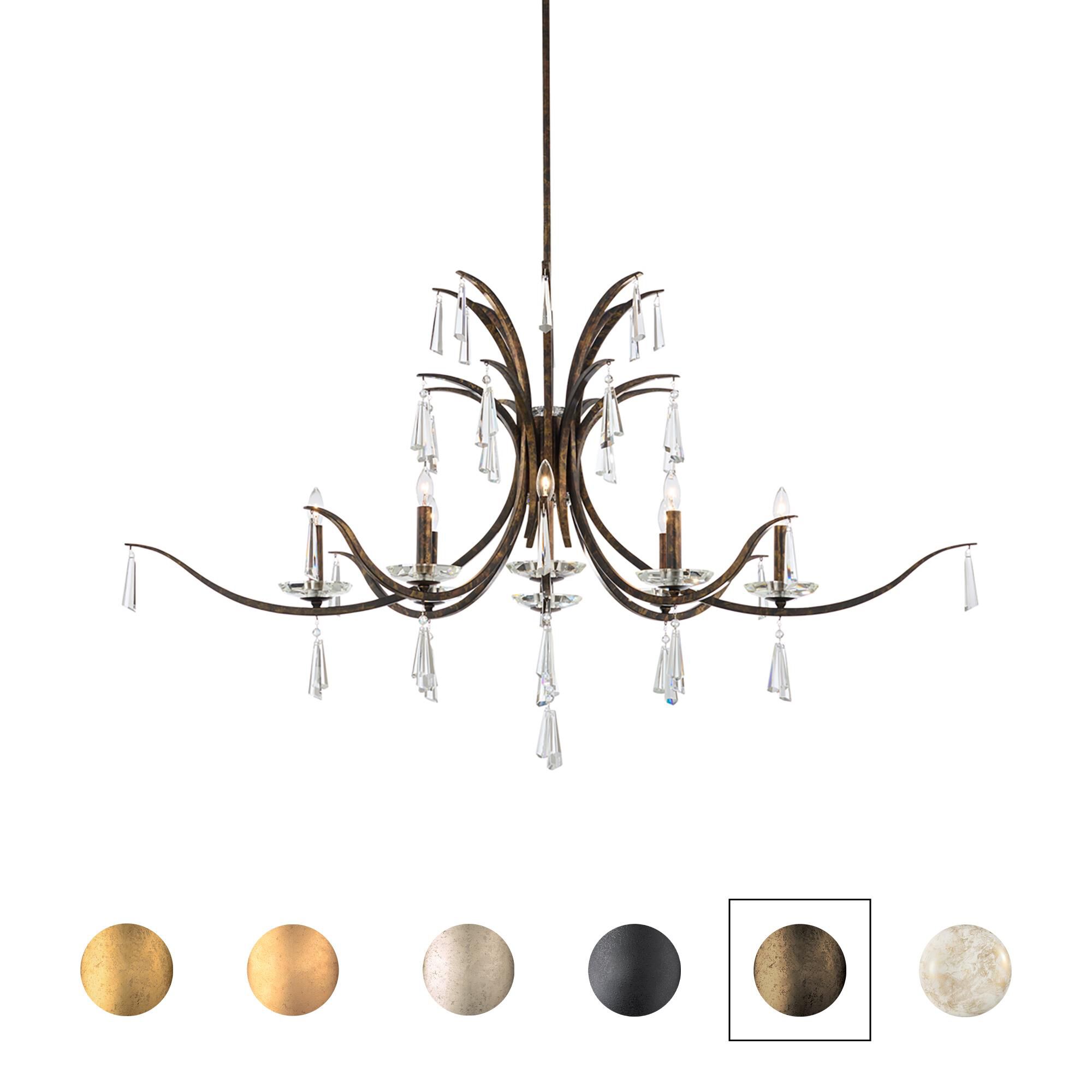 Shown in Antique Silver finish and Clear Radiance crystal