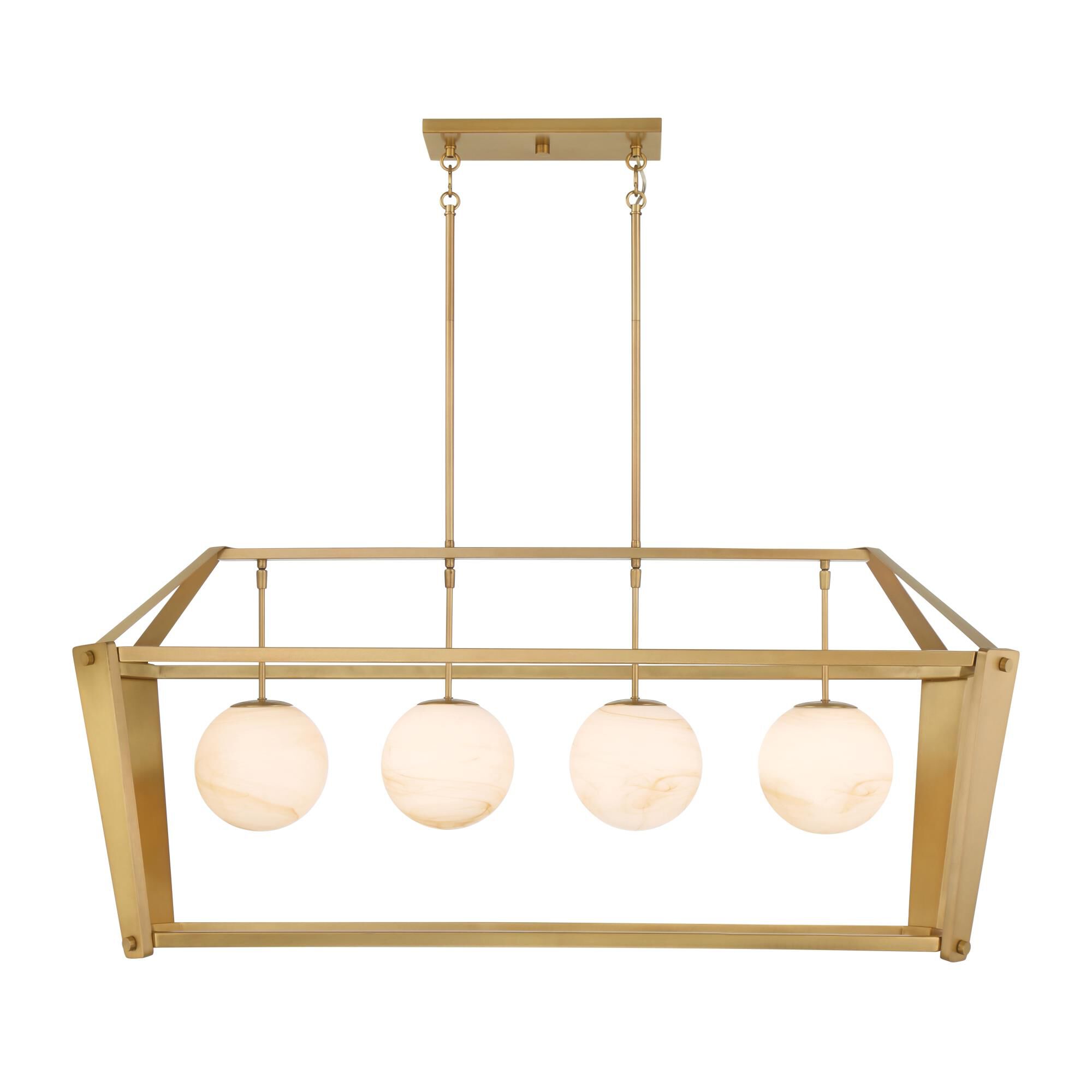 Shown in Legacy Brass finish and Amber Swirl glass and Etched Opal Glass shade