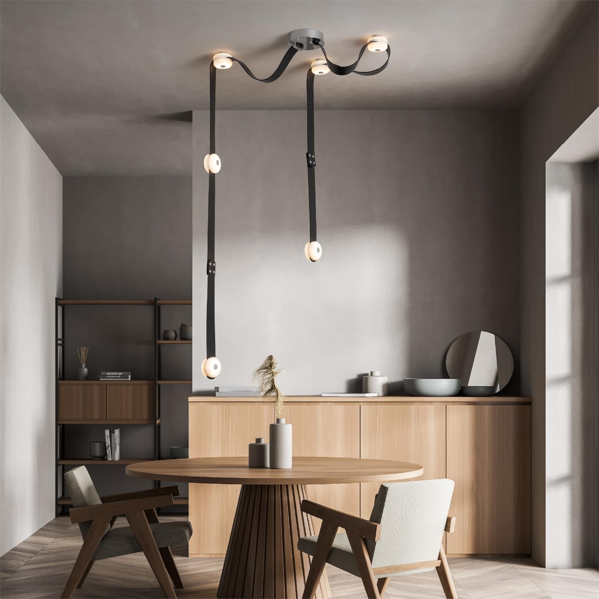 Snaps 58 Inch Multi Light Pendant by Hubbardton Forge