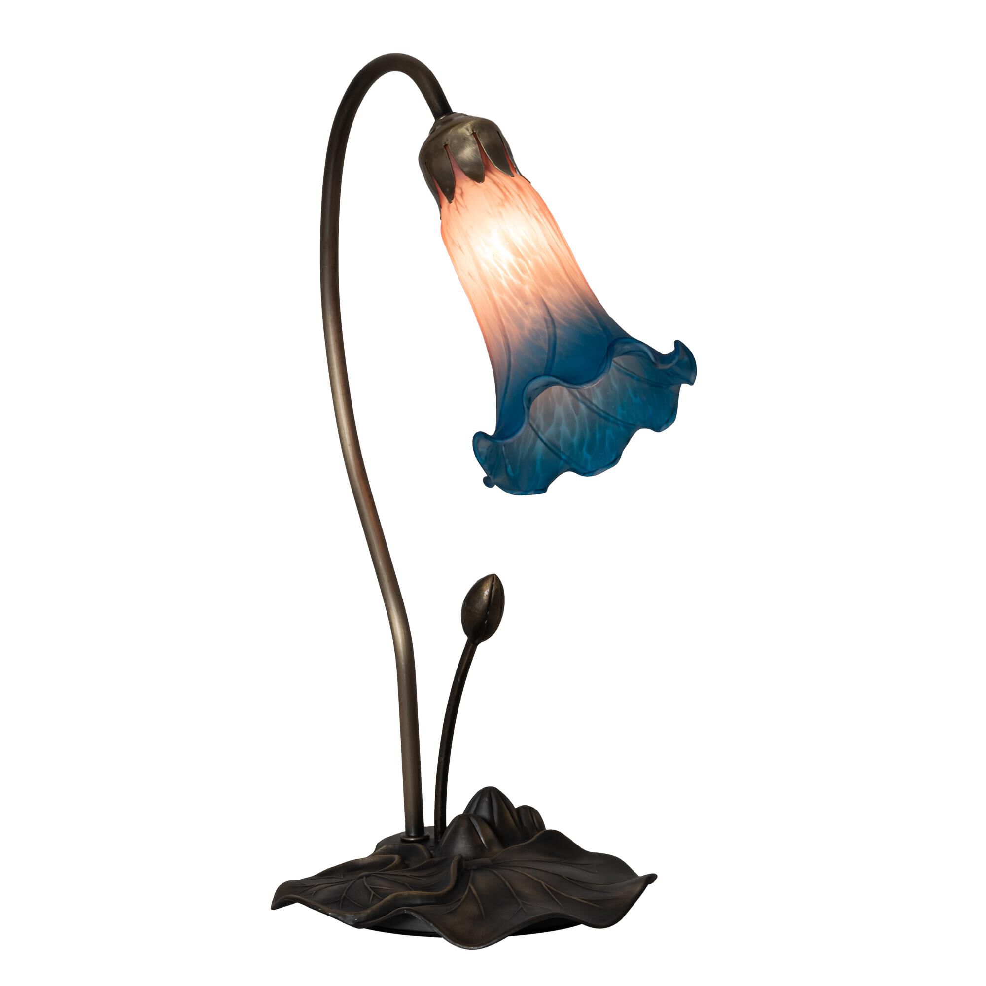 Pink/Blue Pond Lily 16 Inch Table Lamp by Meyda Lighting