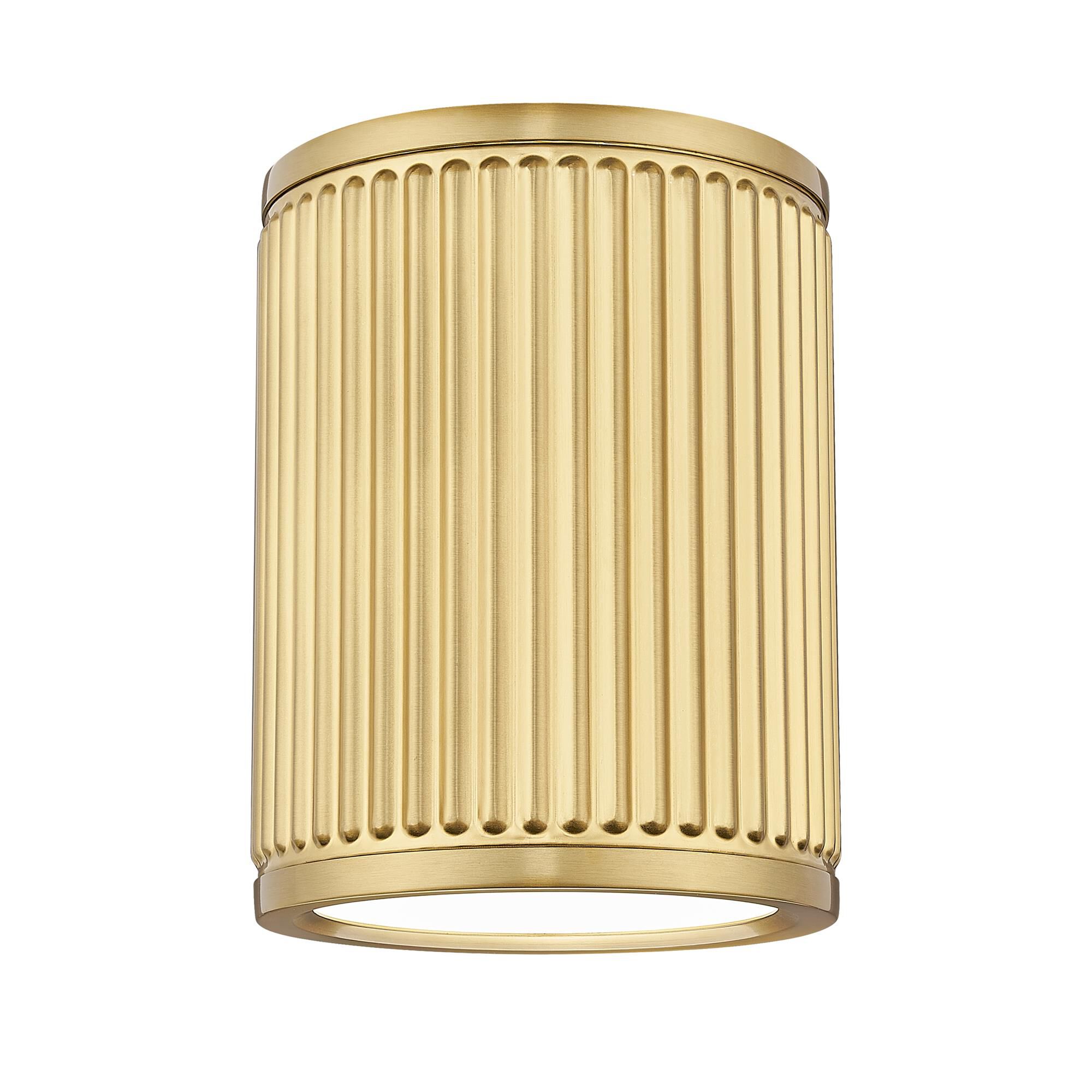 Shown in Modern Gold finish and Frosted glass and Frosted shade