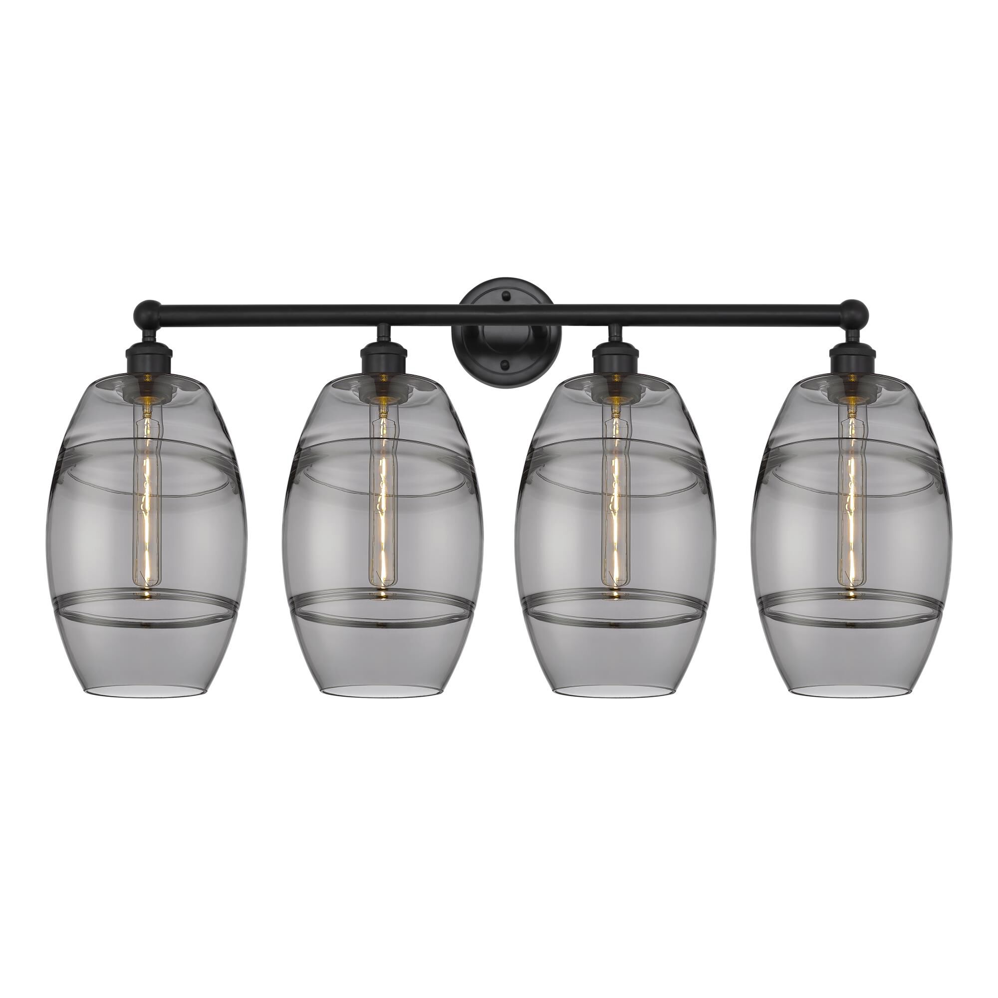 Shown in Matte Black finish and Light Smoke glass