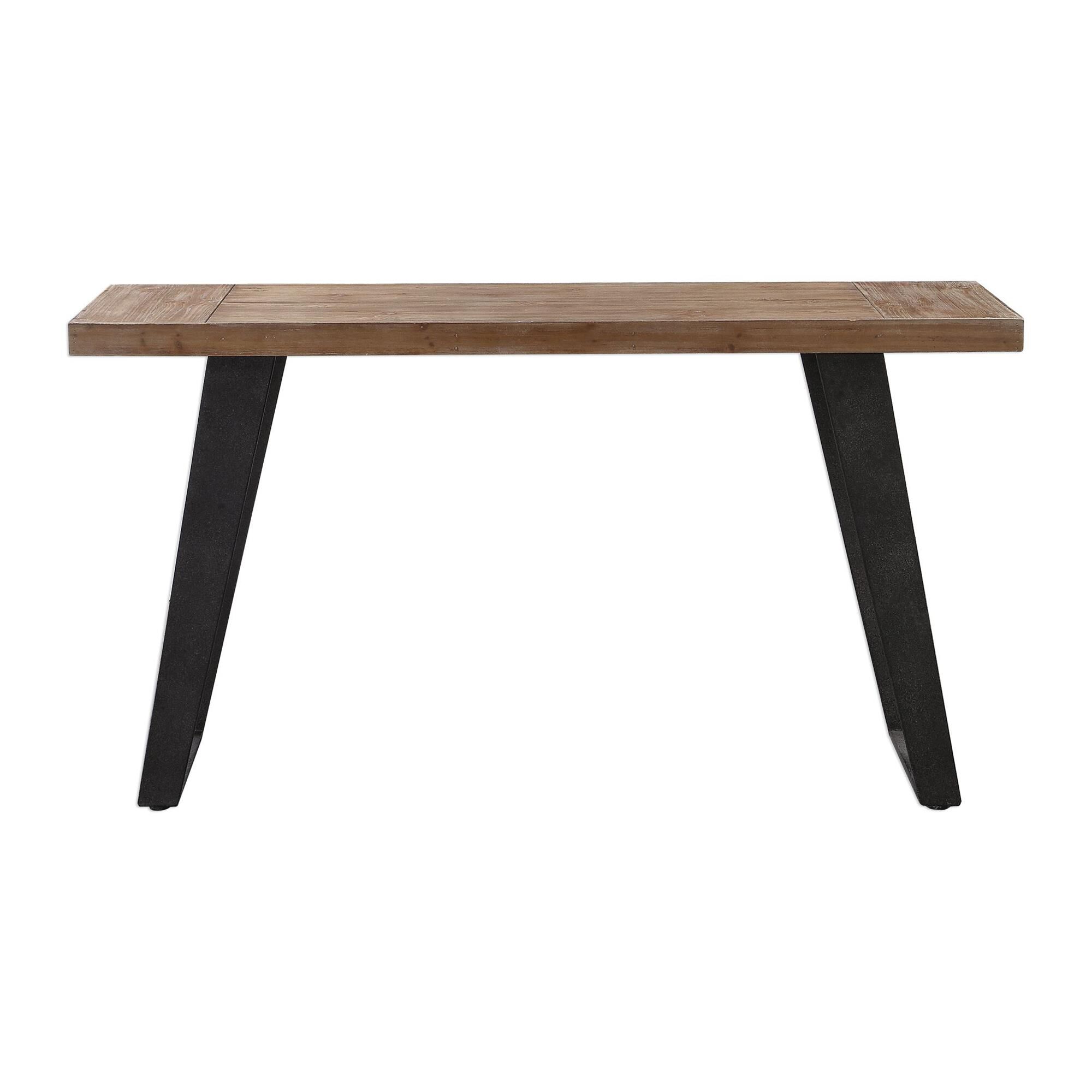 Shown in Weathered Oak - Aged Black finish