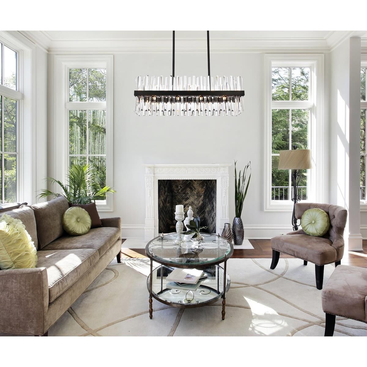 Serephina 36 Inch 20 Light Linear Suspension Light by Elegant Lighting