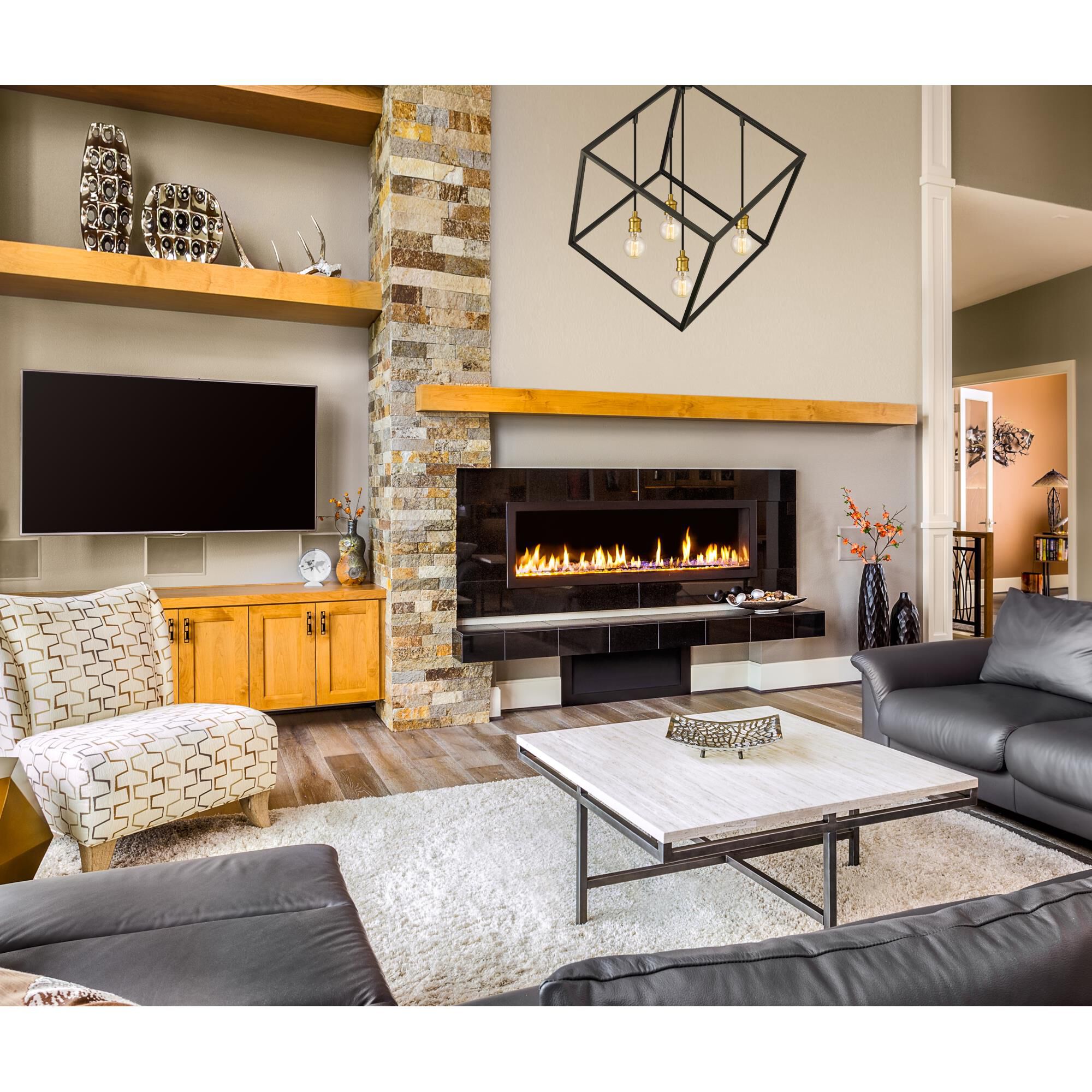 Shown in Bronze + Olde Brass finish and --- glass and --- shade