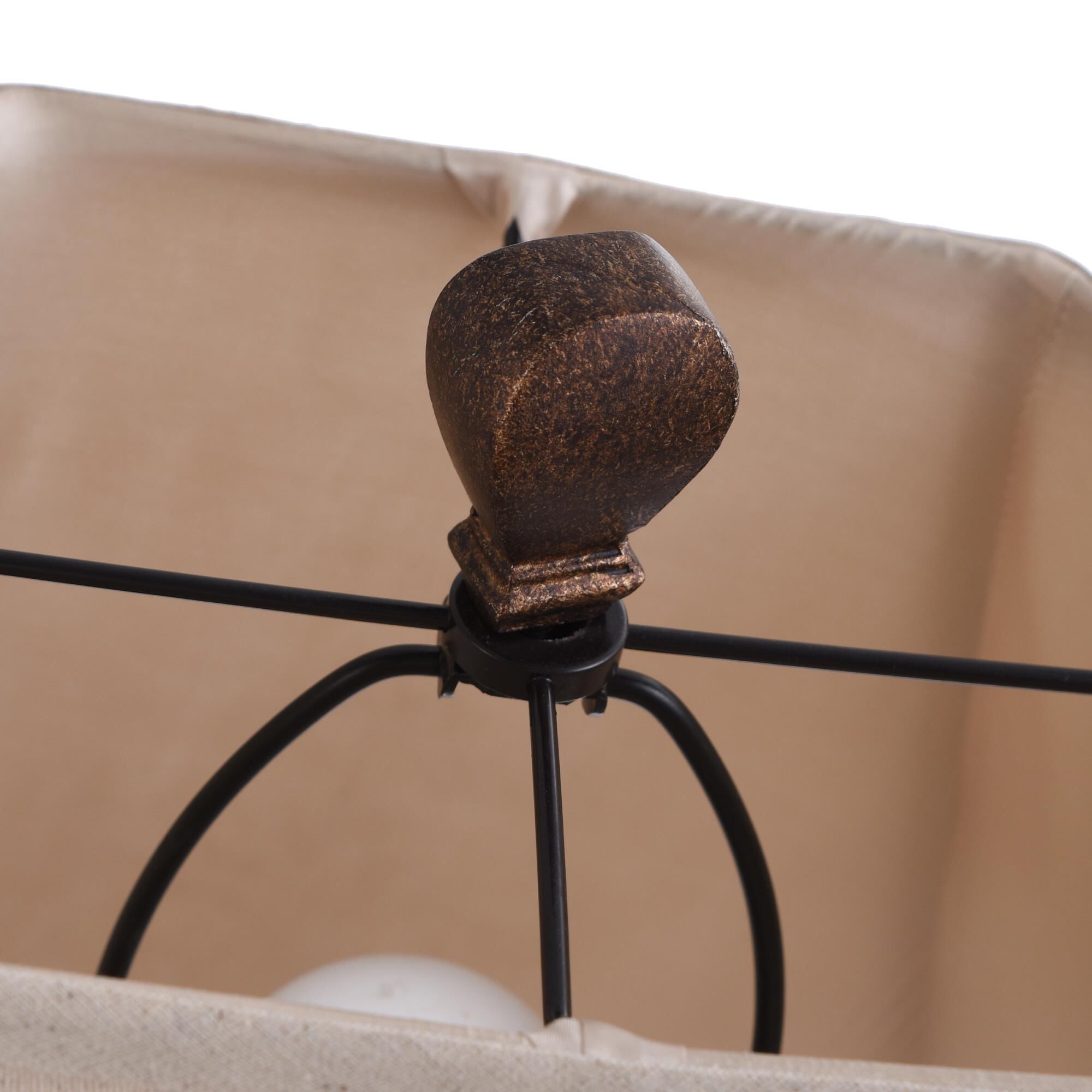 Shown in Bronze, Cream, Gold Leaf finish and Taupe Fabric shade